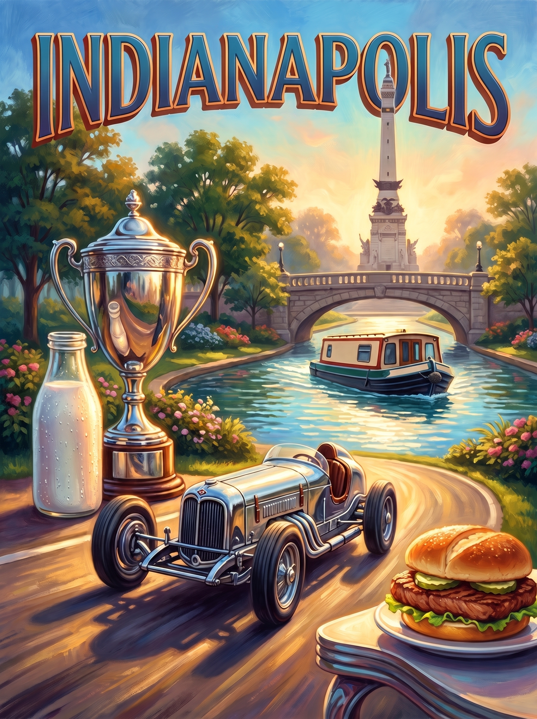 Indianapolis Race Car Trophy
