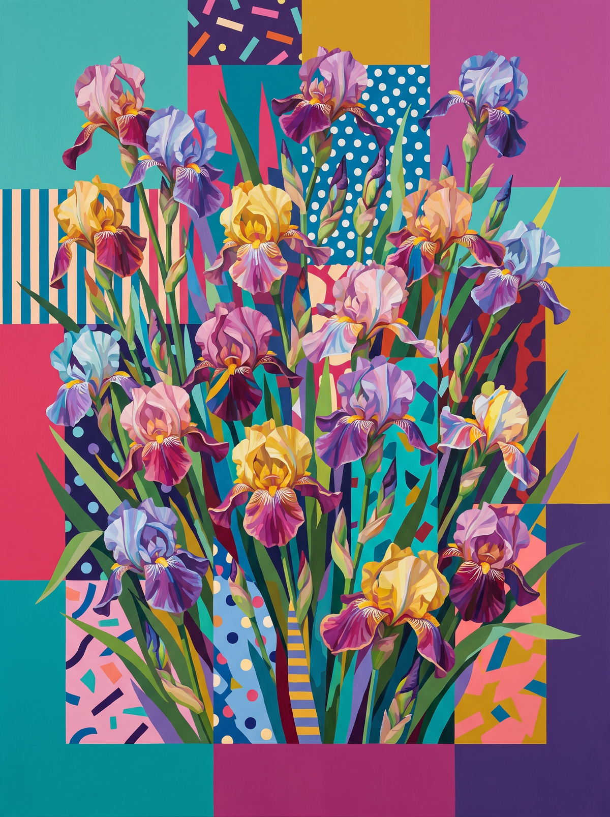 Iris Patchwork Symphony