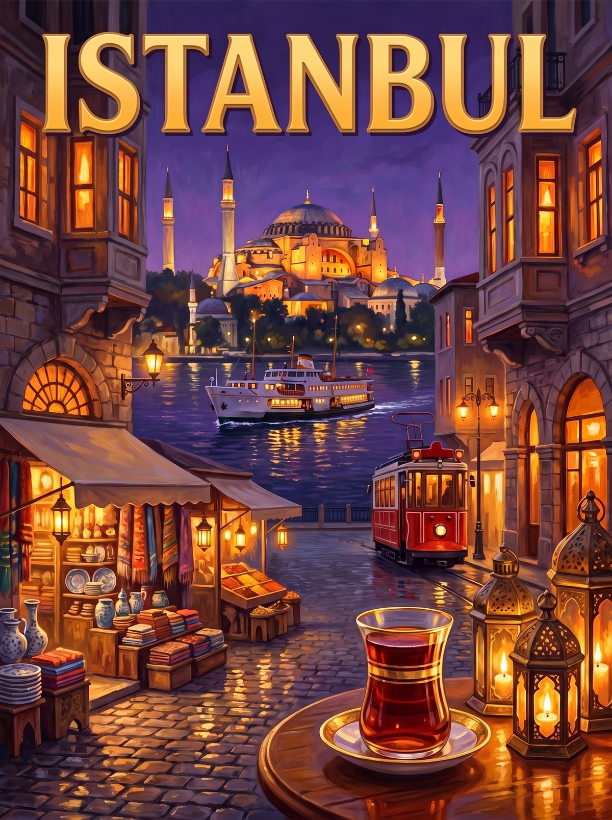 Istanbul Bazaar Evening