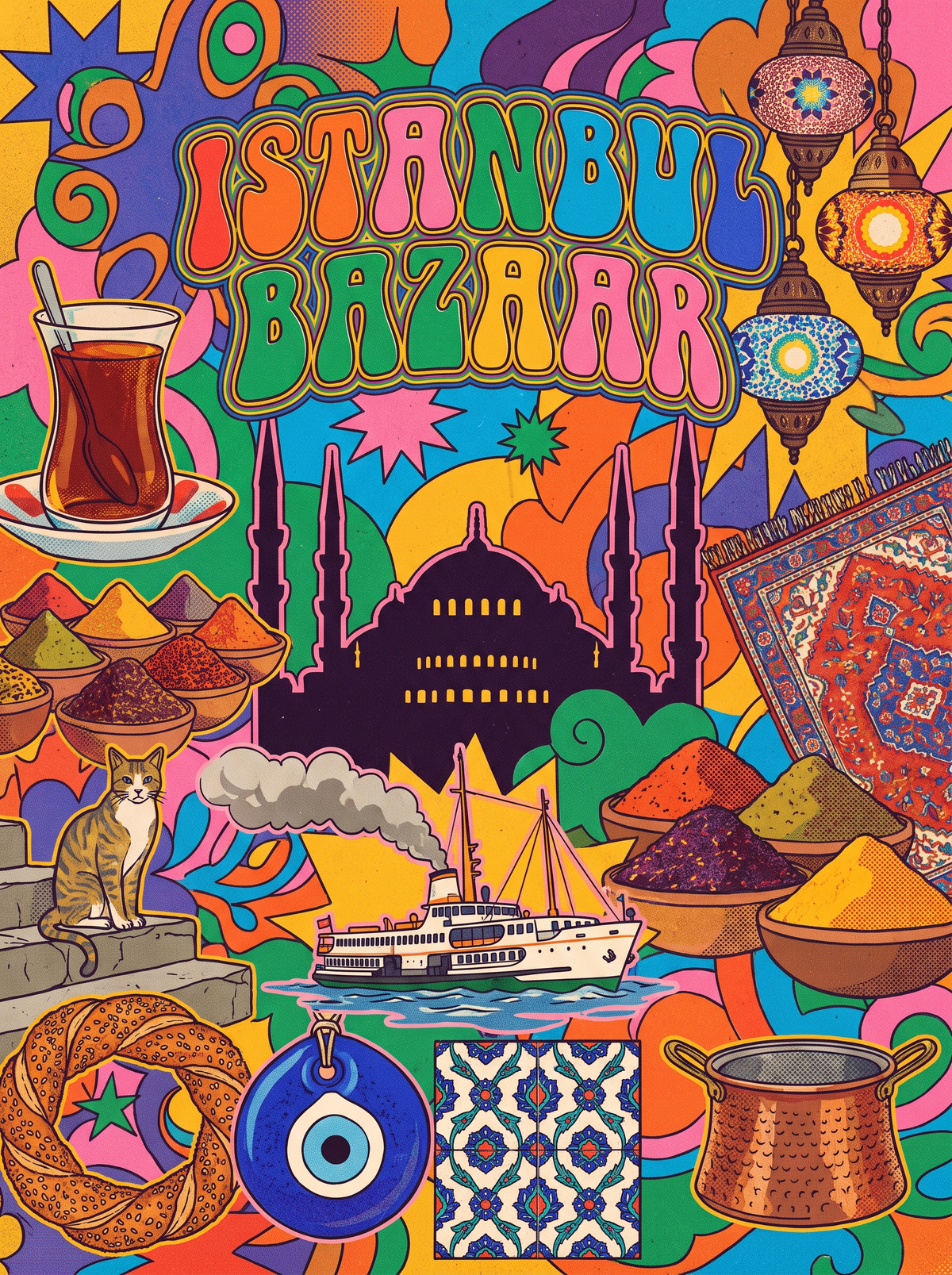 Istanbul Bazaar Spice Mounds