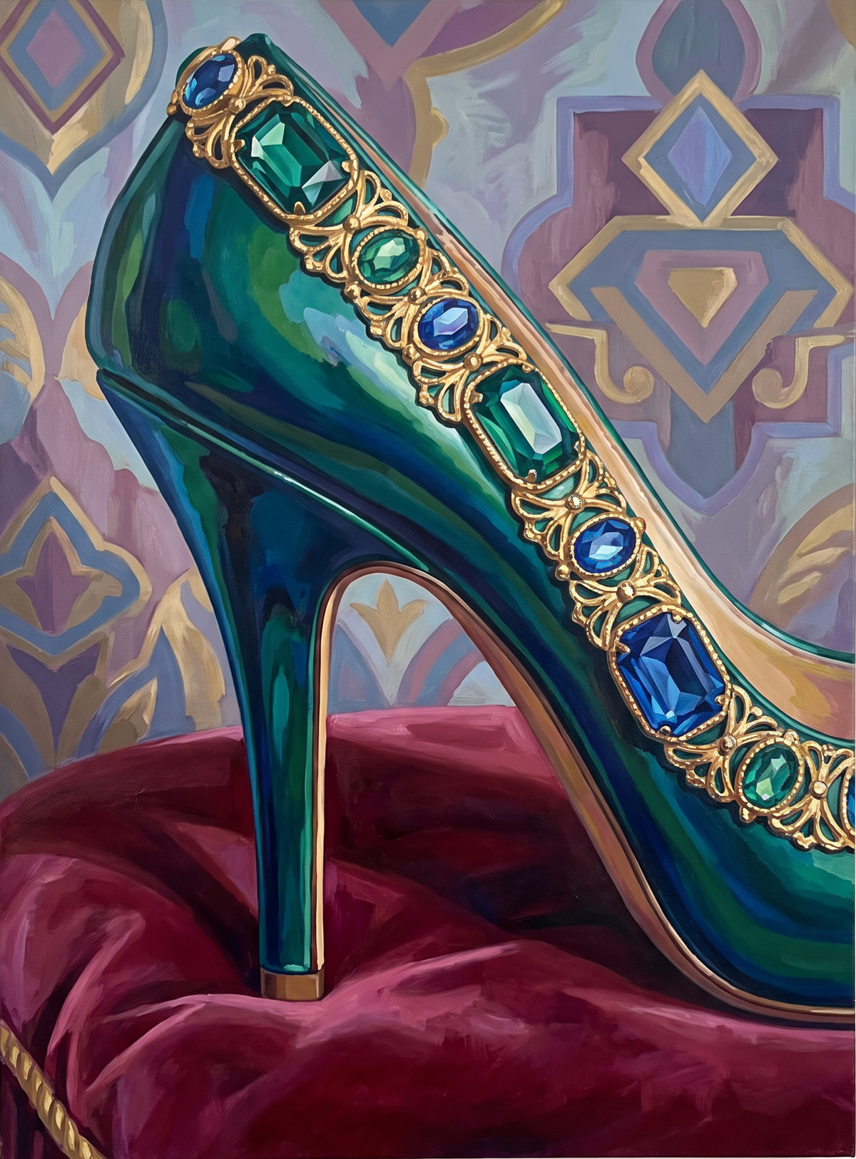 Jewelled Emerald Stiletto