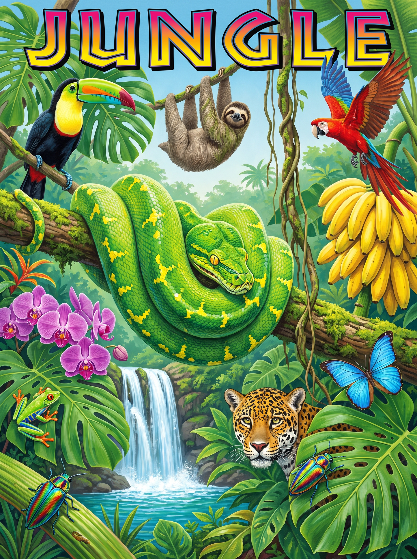 Jungle Green Python
