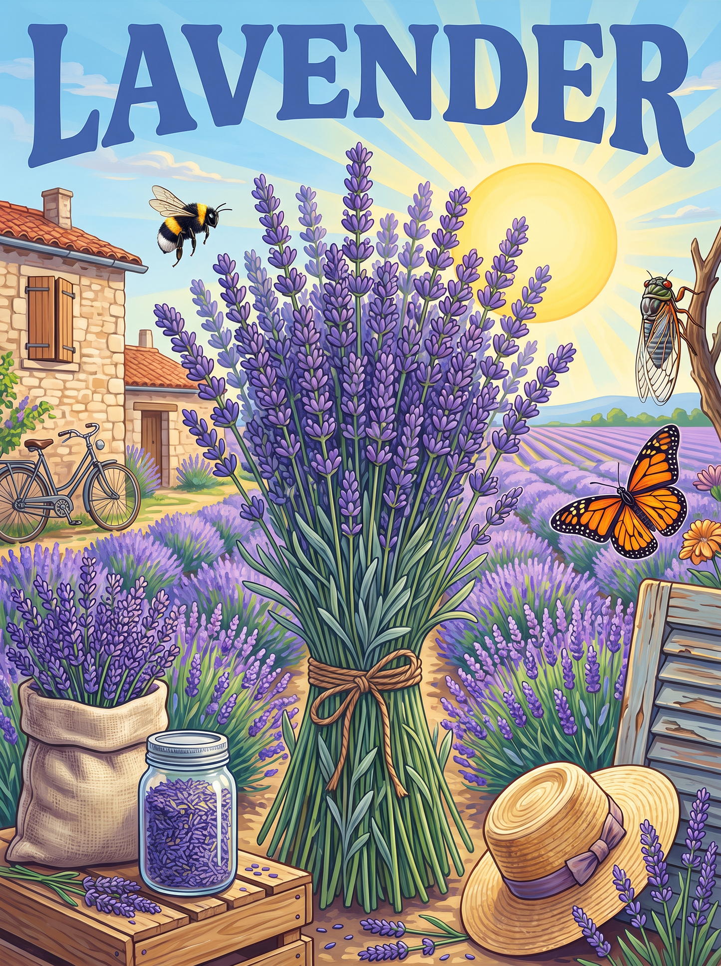 Lavender Farmhouse Sunrise