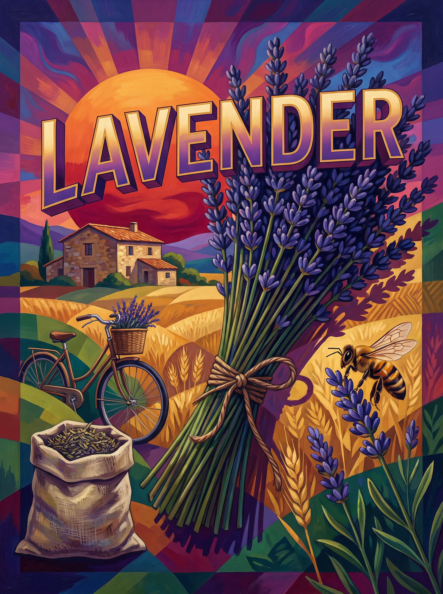 Lavender Field Harvest