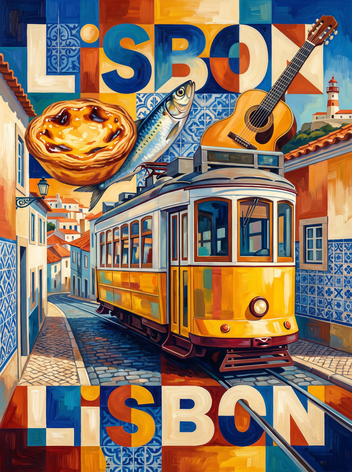 Lisbon Tram And Tiles