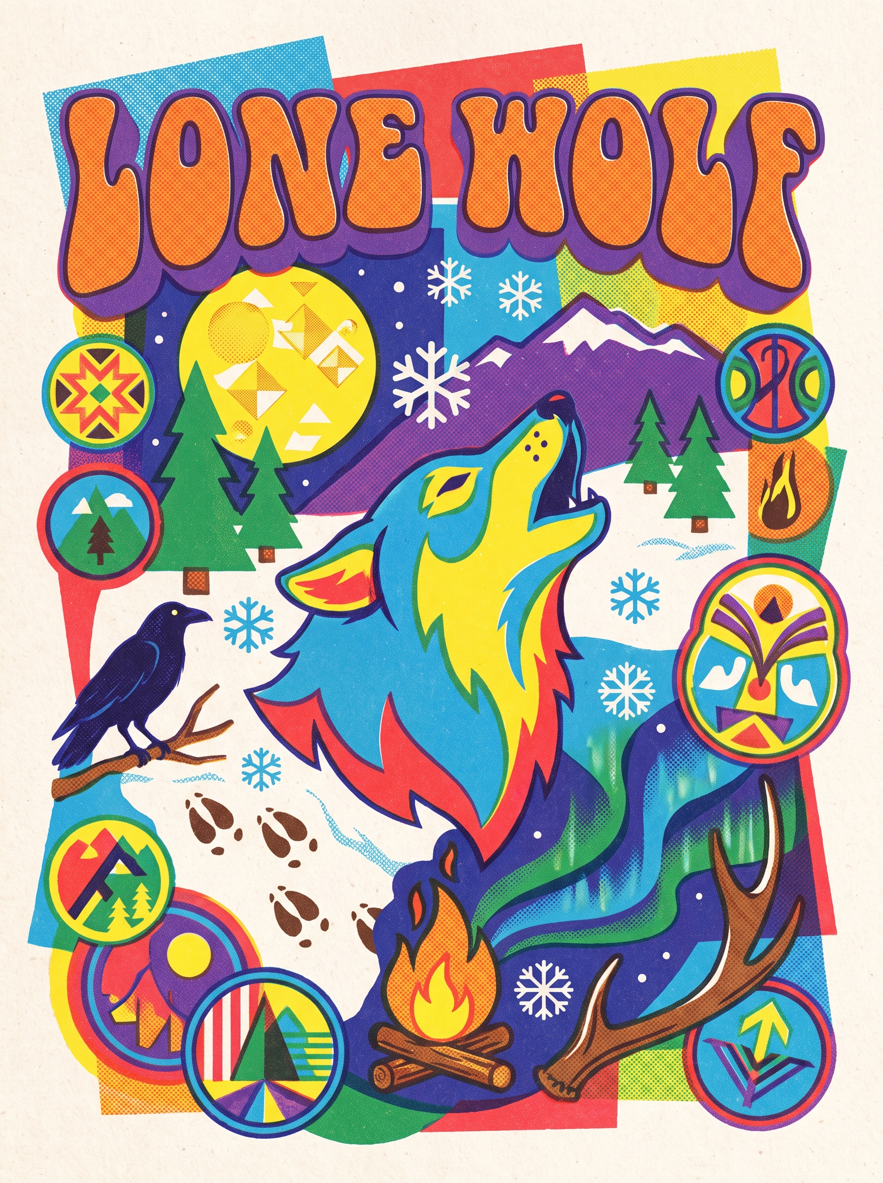Lone Wolf Winter Howl