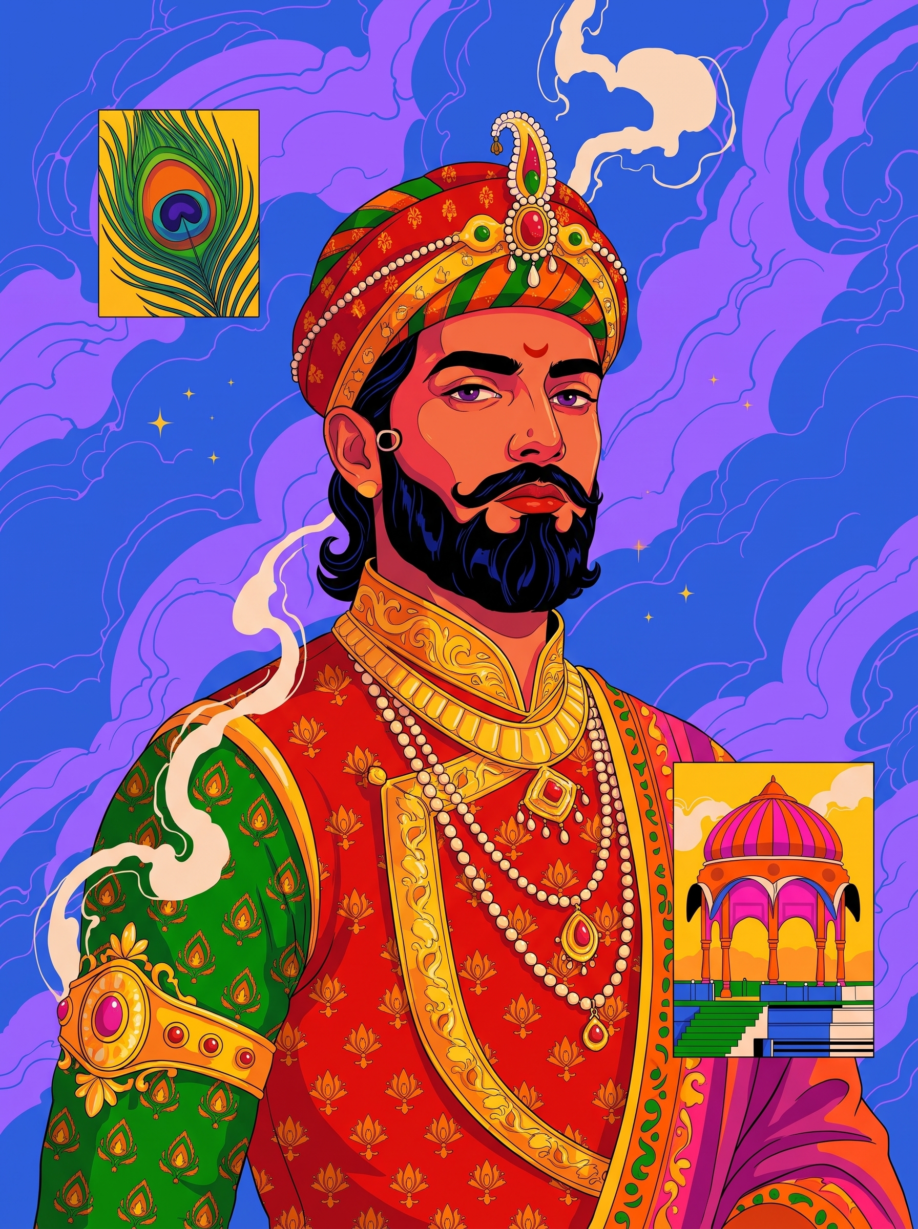 Maharaja In Red Turban