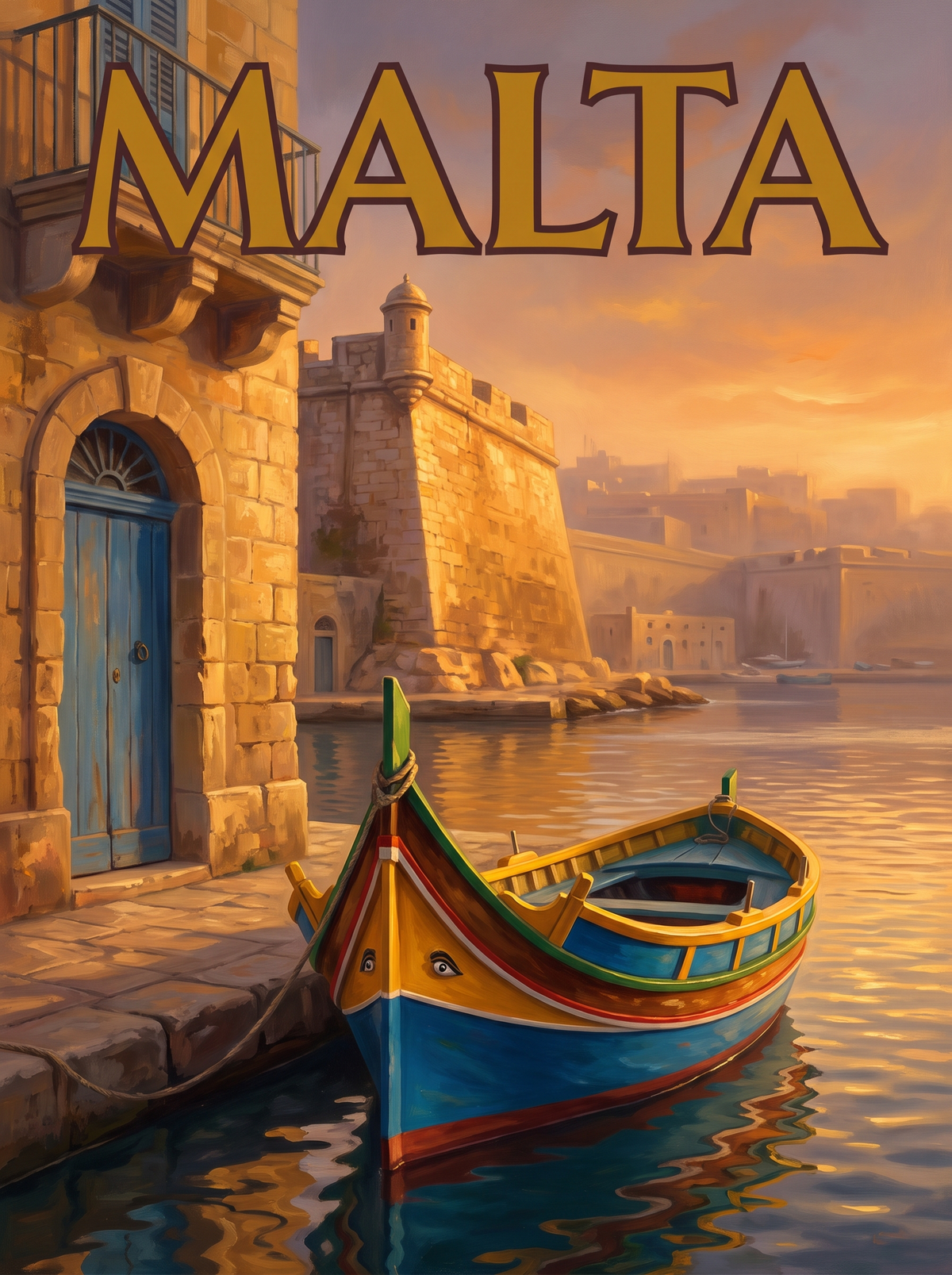 Malta Luzzu Harbour