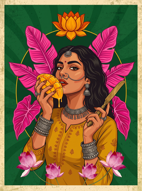Mango Bite Lotus Frame
