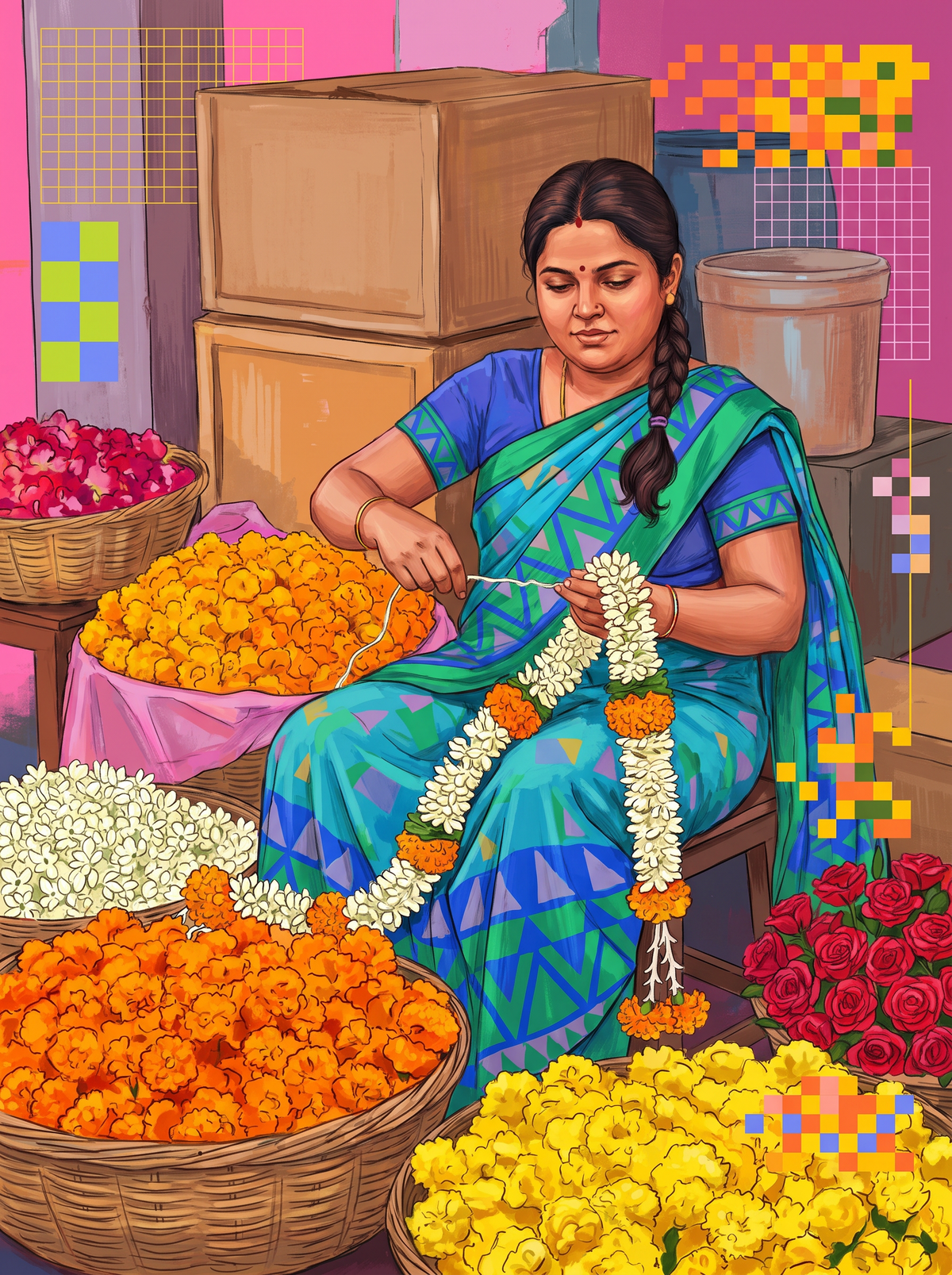 Marigold Garland Maker