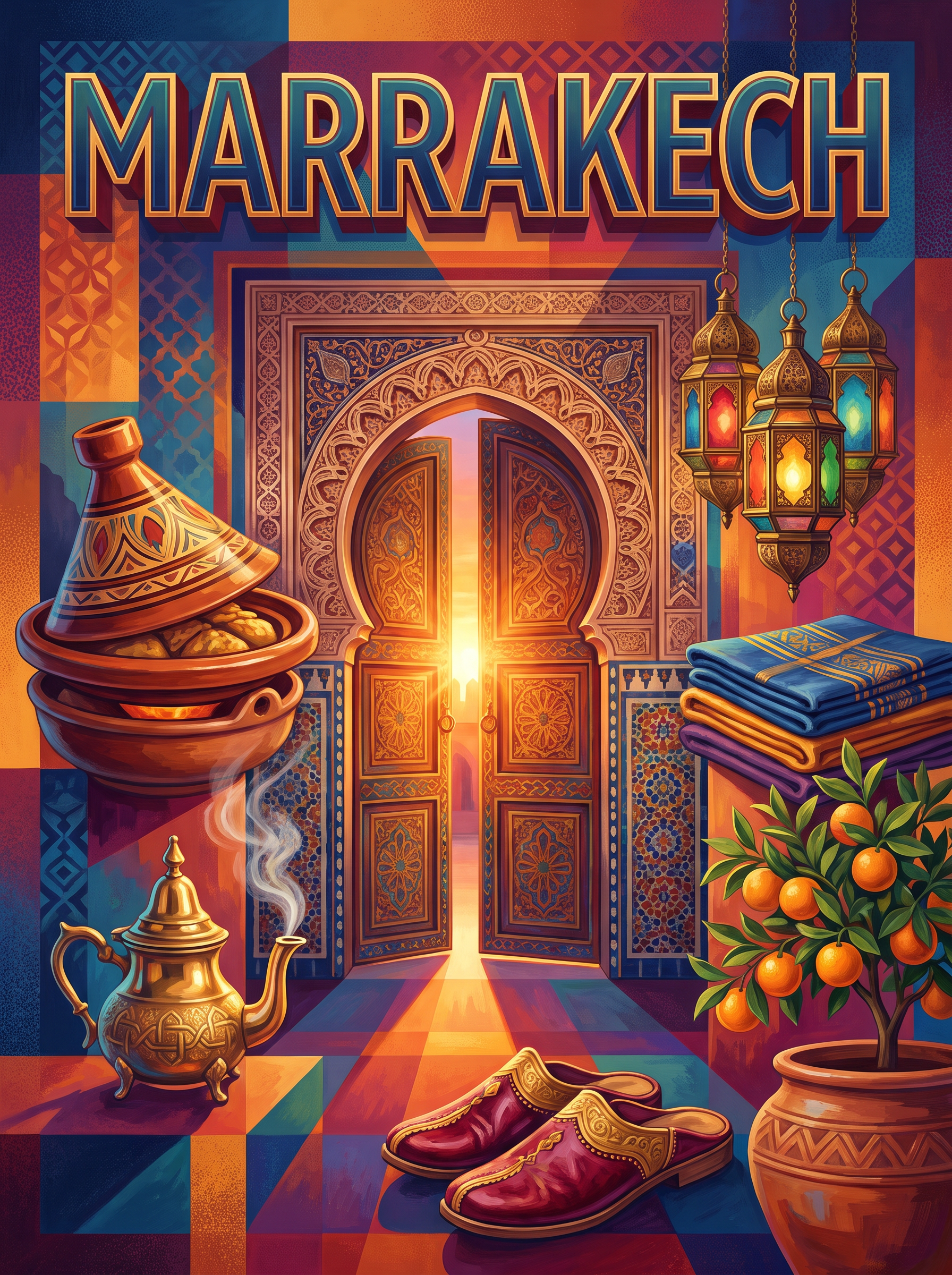 Marrakech Lanterns And Tagine