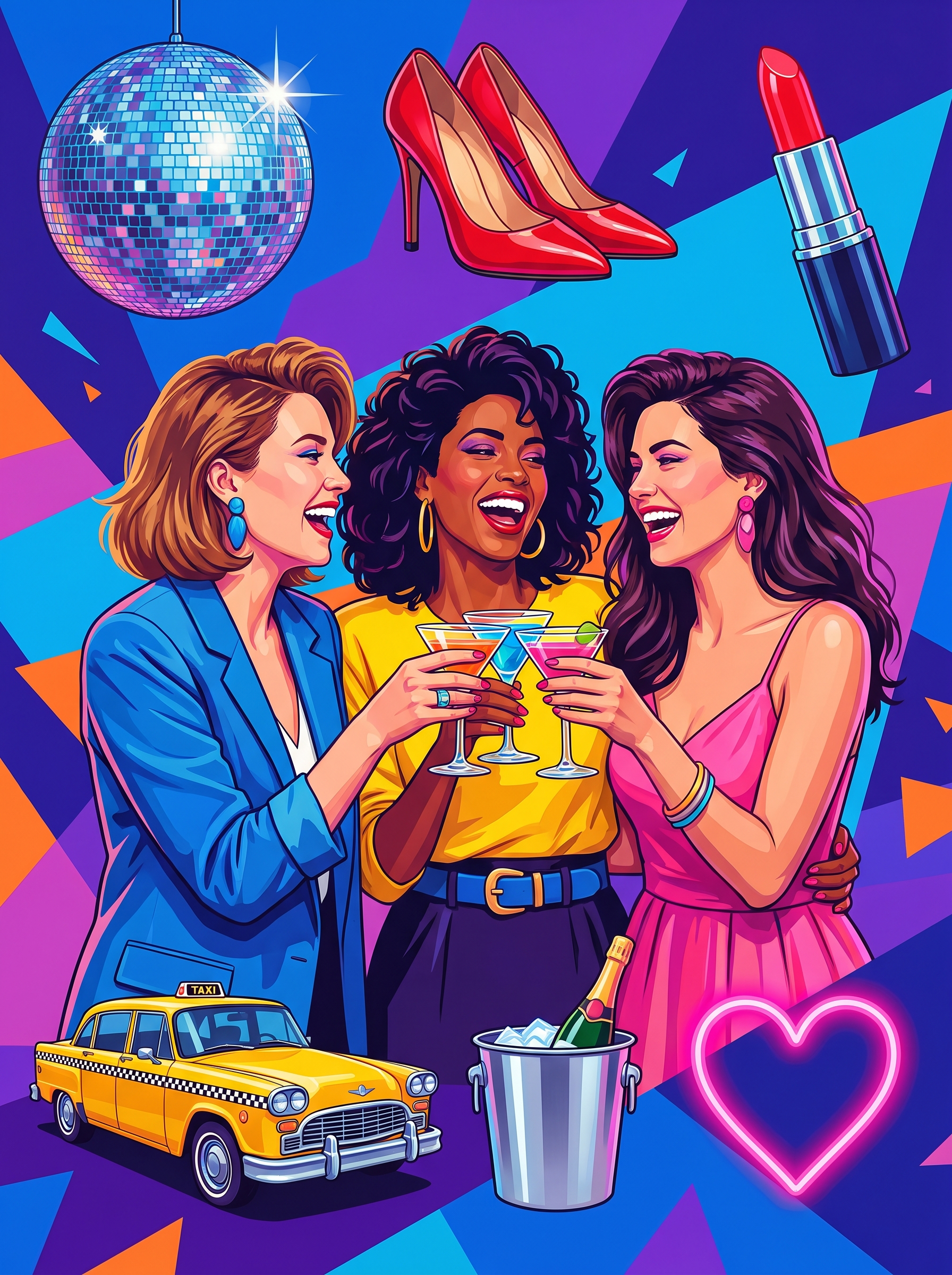 Martini Toast Disco Heels