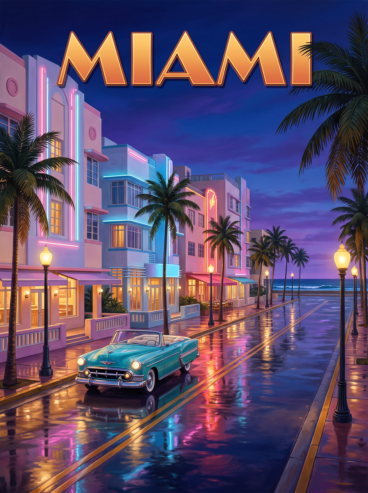 Miami Ocean Drive Neon