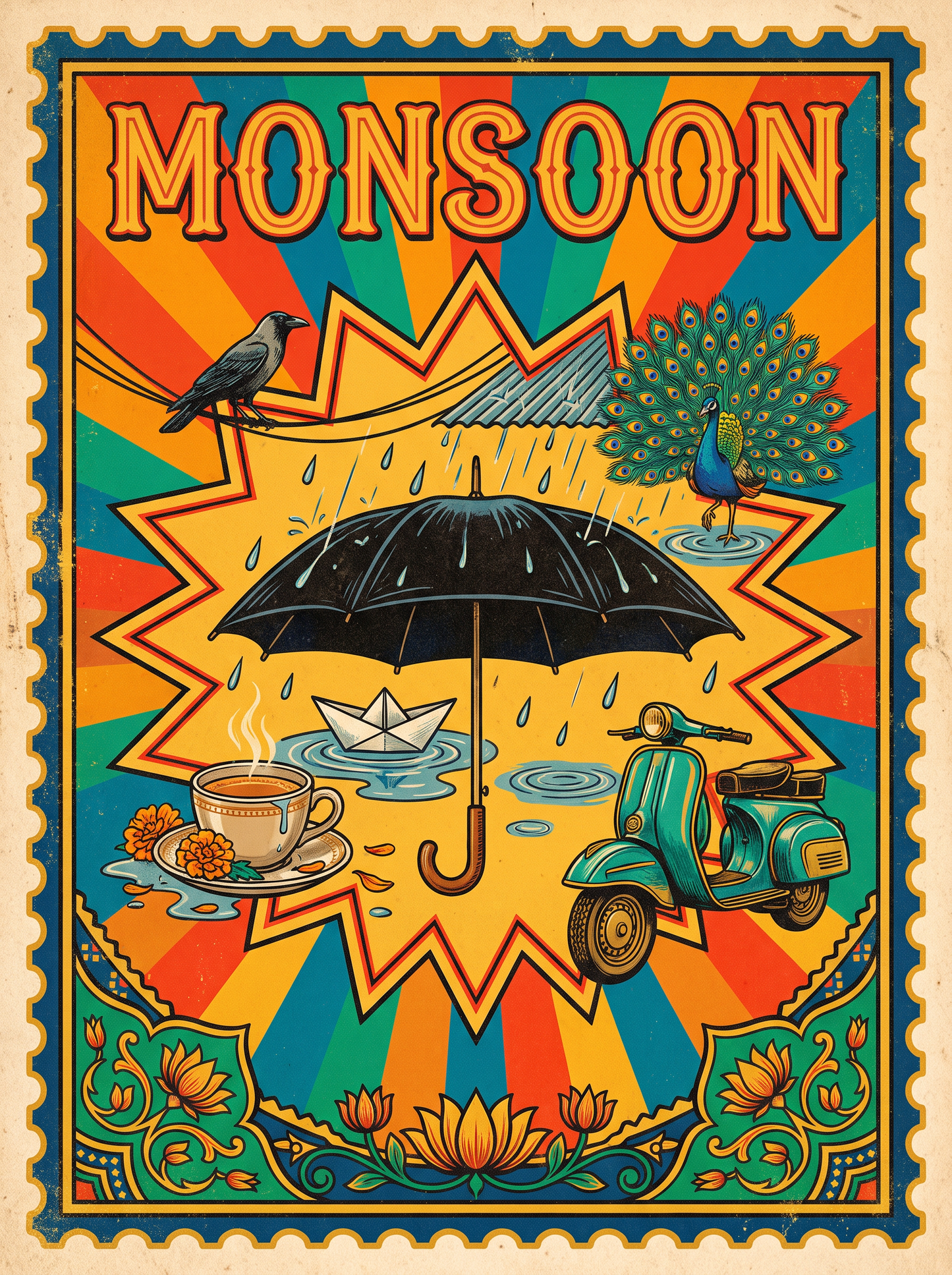 Monsoon Umbrella Scooter
