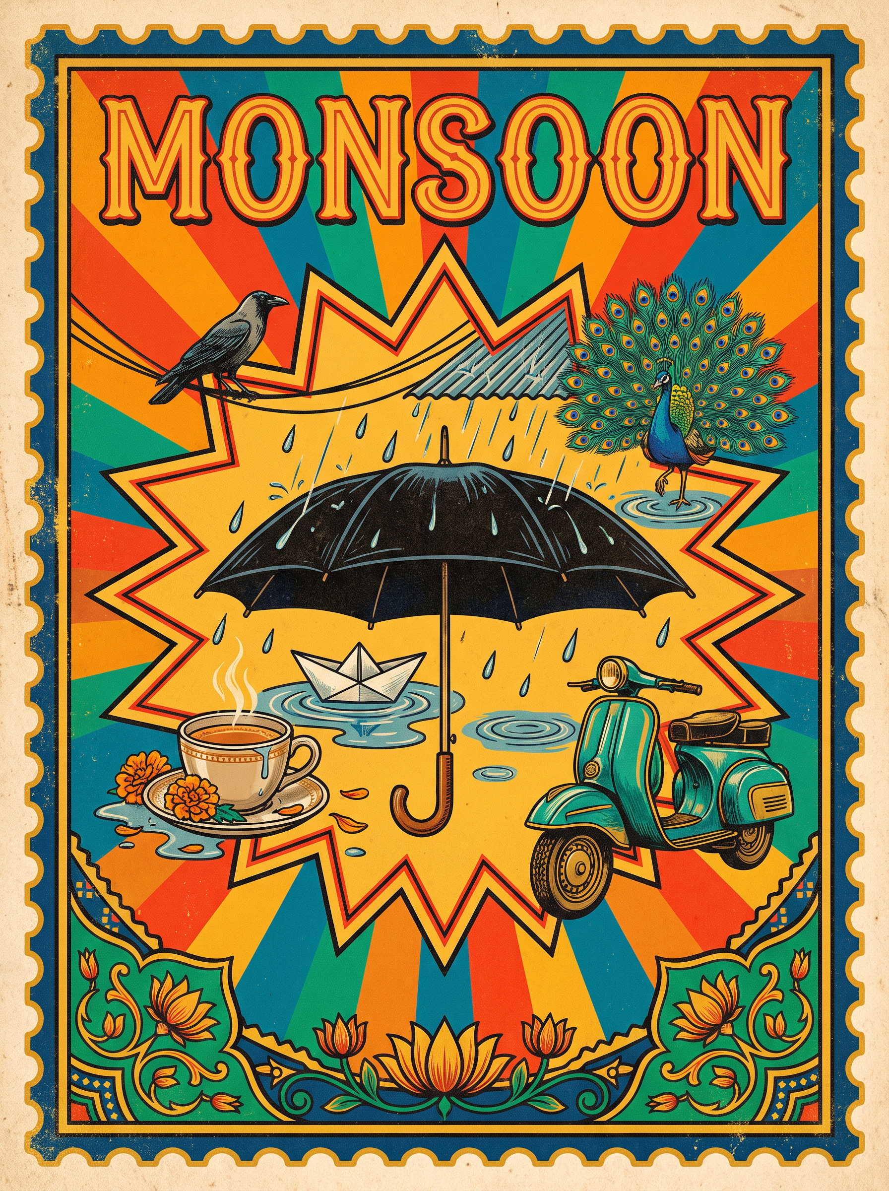 Monsoon Umbrella Scooter