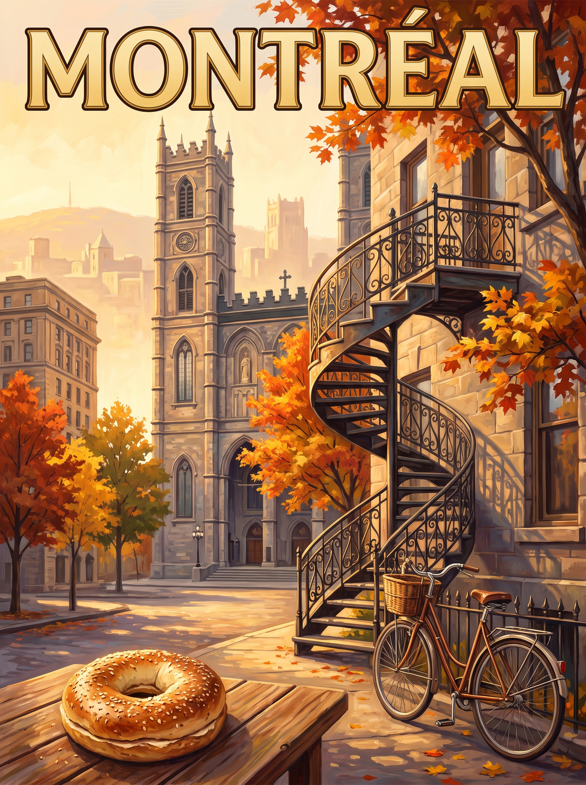 Montreal Autumn Staircase