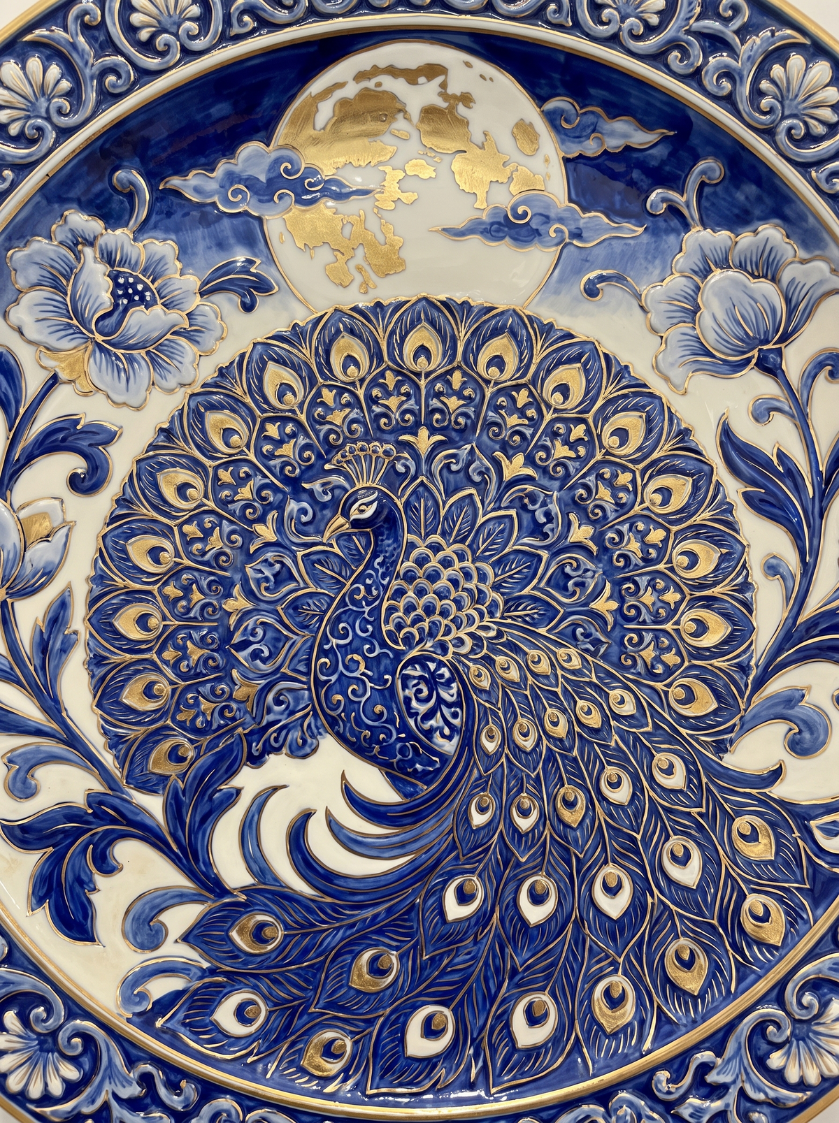 Moonlit Peacock Plate