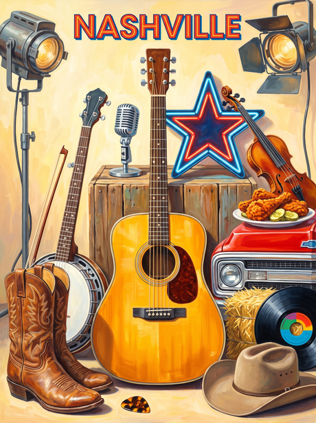 Nashville Guitar Studio (150 Color Diamond Painting)