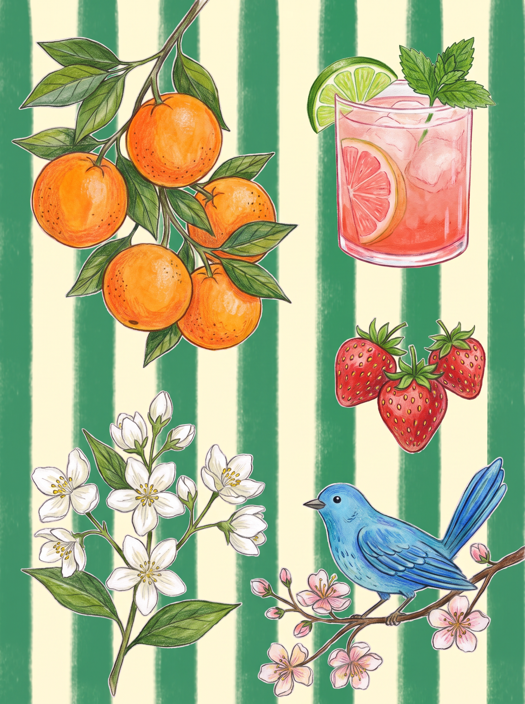 Orange Blossom Bluebird
