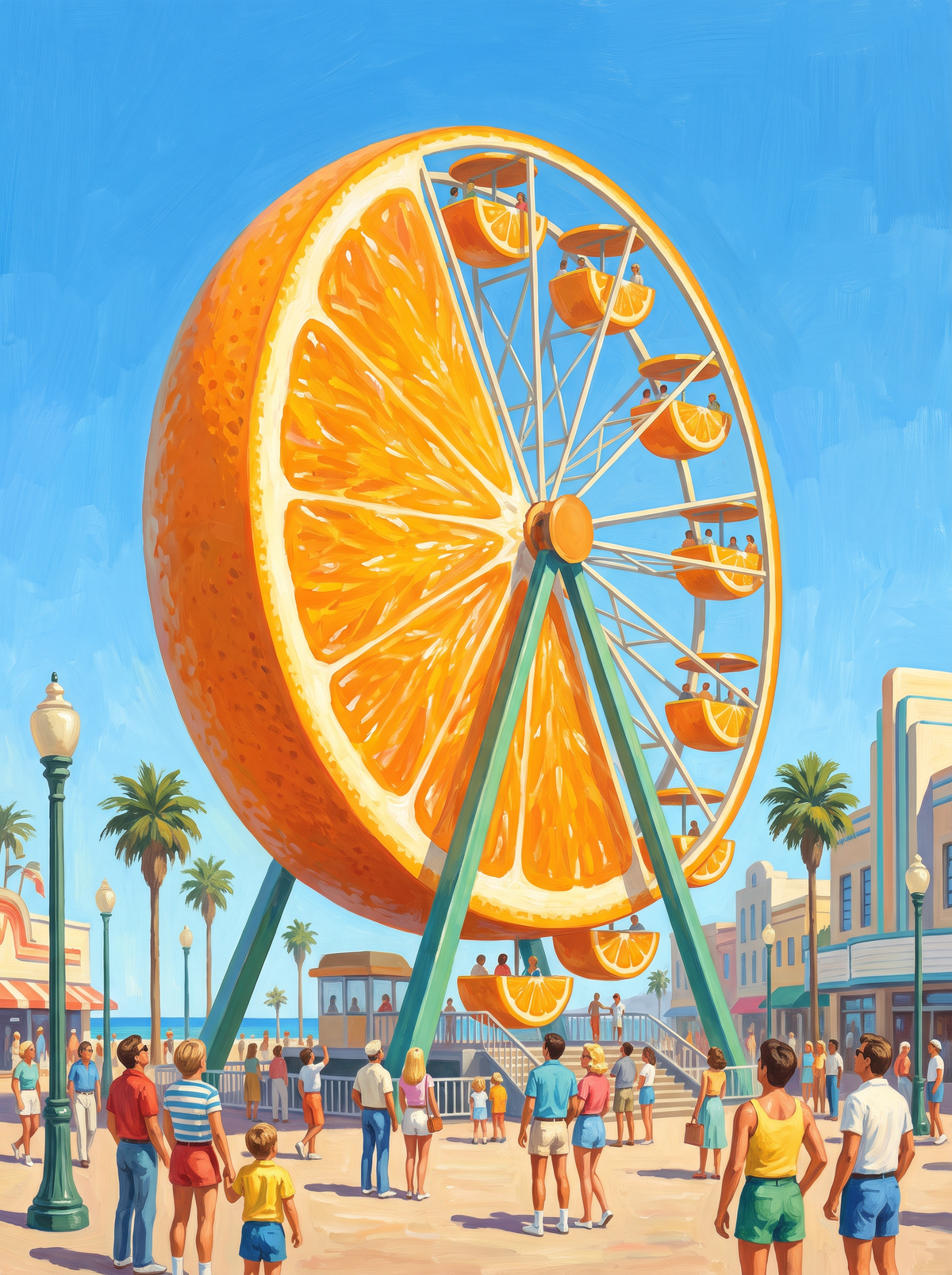 Orange Slice Fairground Wheel
