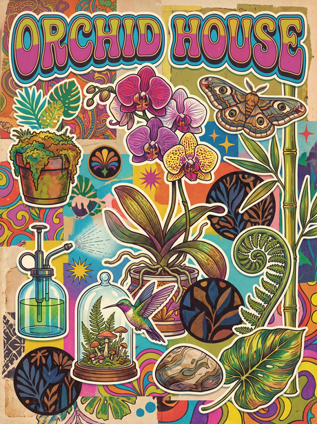 Orchid House Cloche (150 Color Diamond Painting)