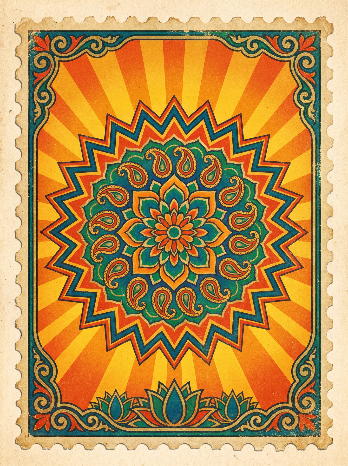 Paisley Lotus Mandala