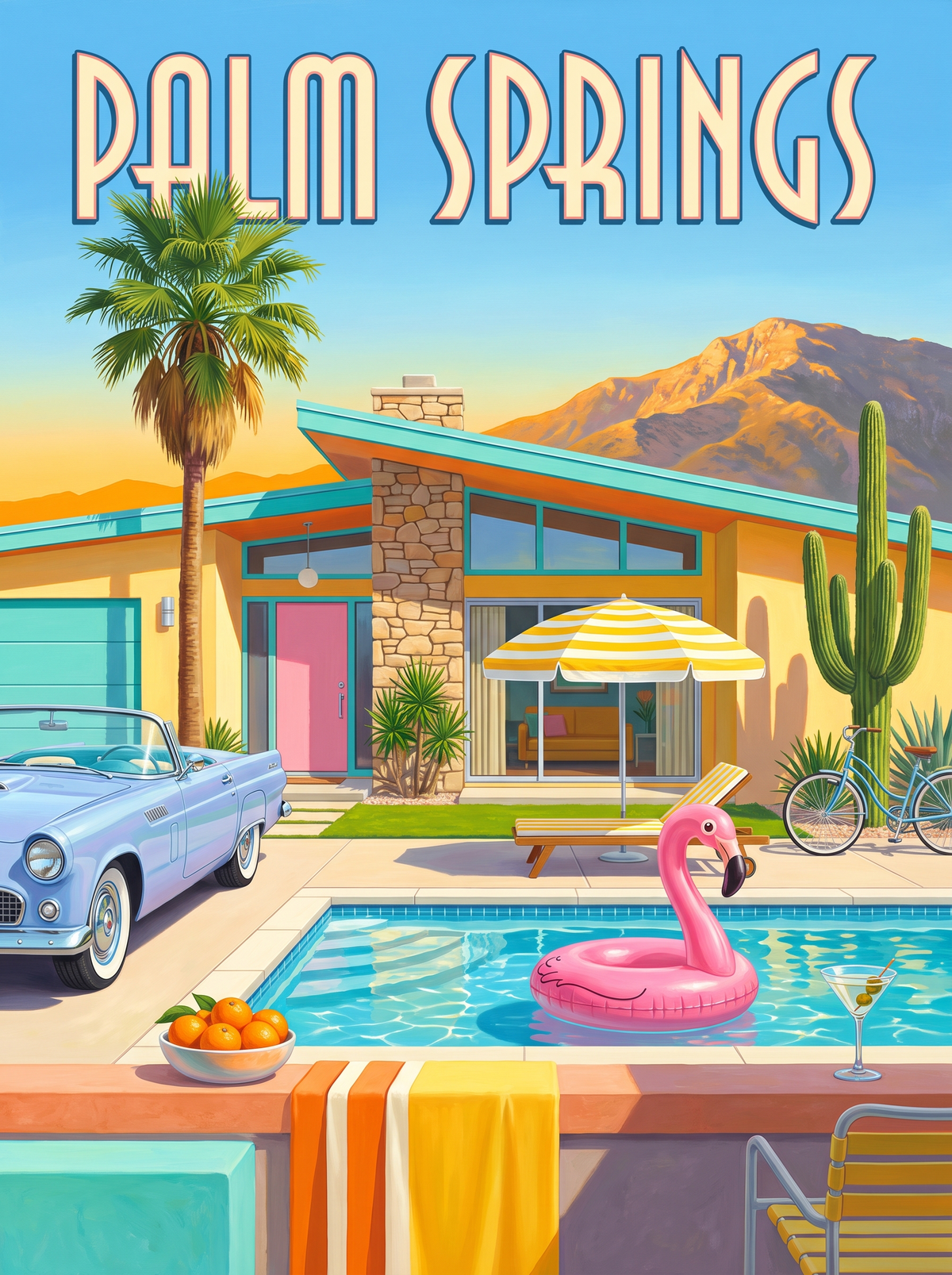 Palm Springs Flamingo Float