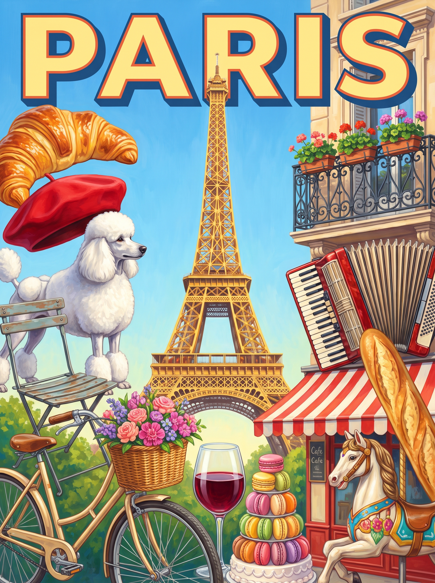 Paris Poodle And Eiffel