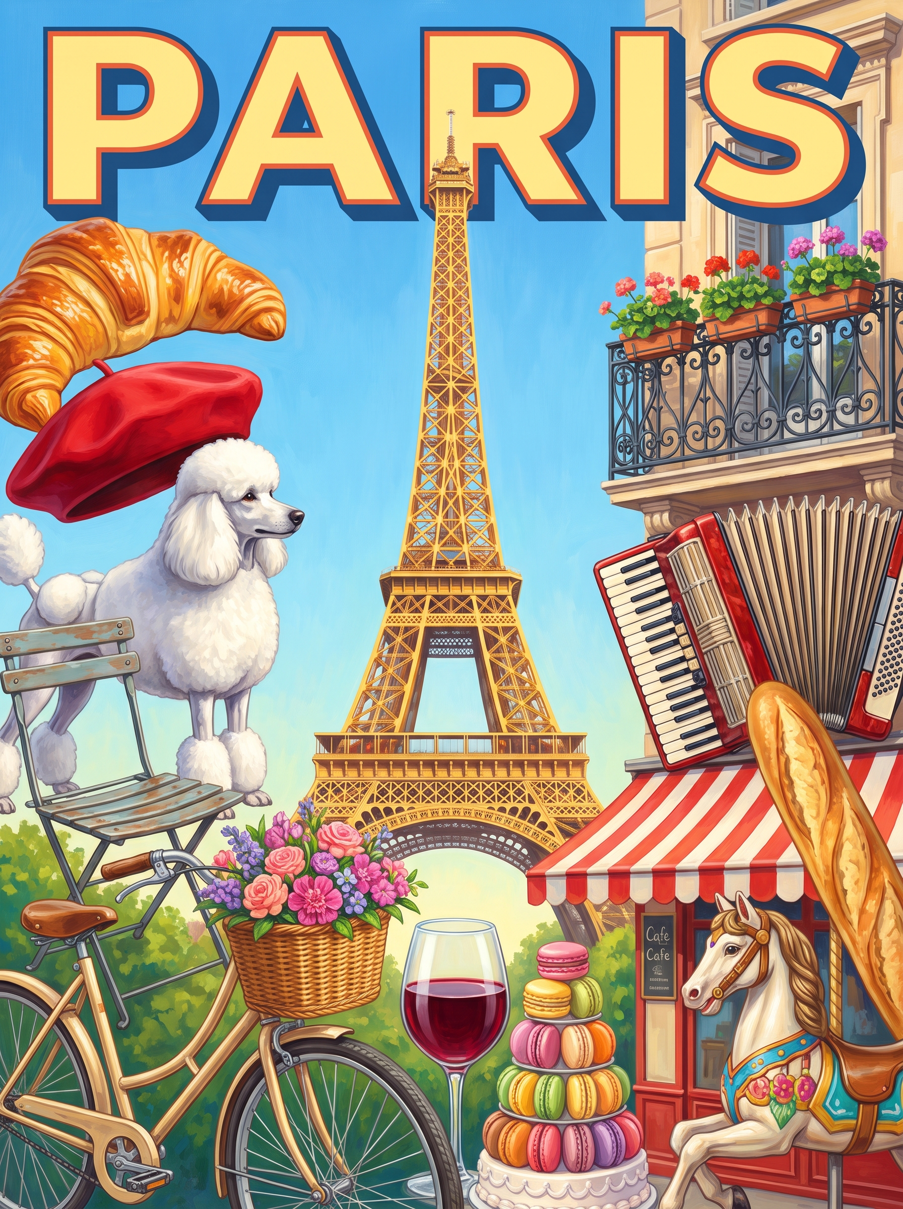 Paris Poodle And Eiffel