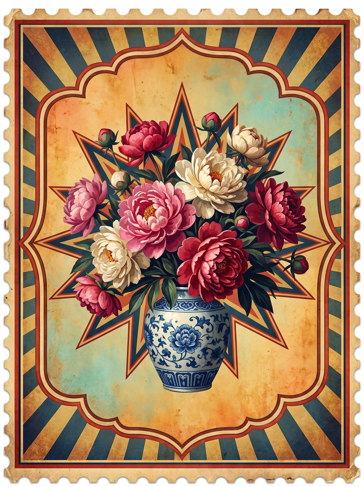 Peonies In Ginger Jar