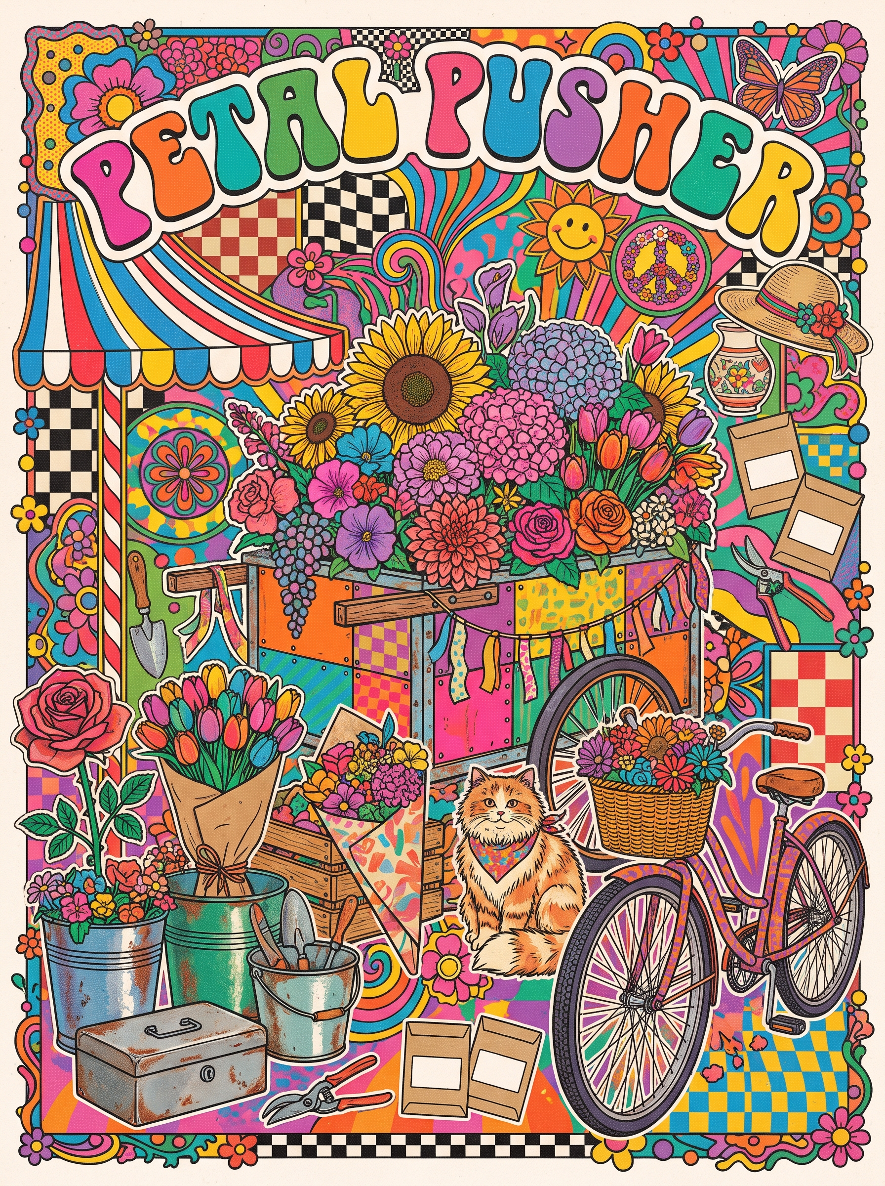 Petal Pusher Flower Cart
