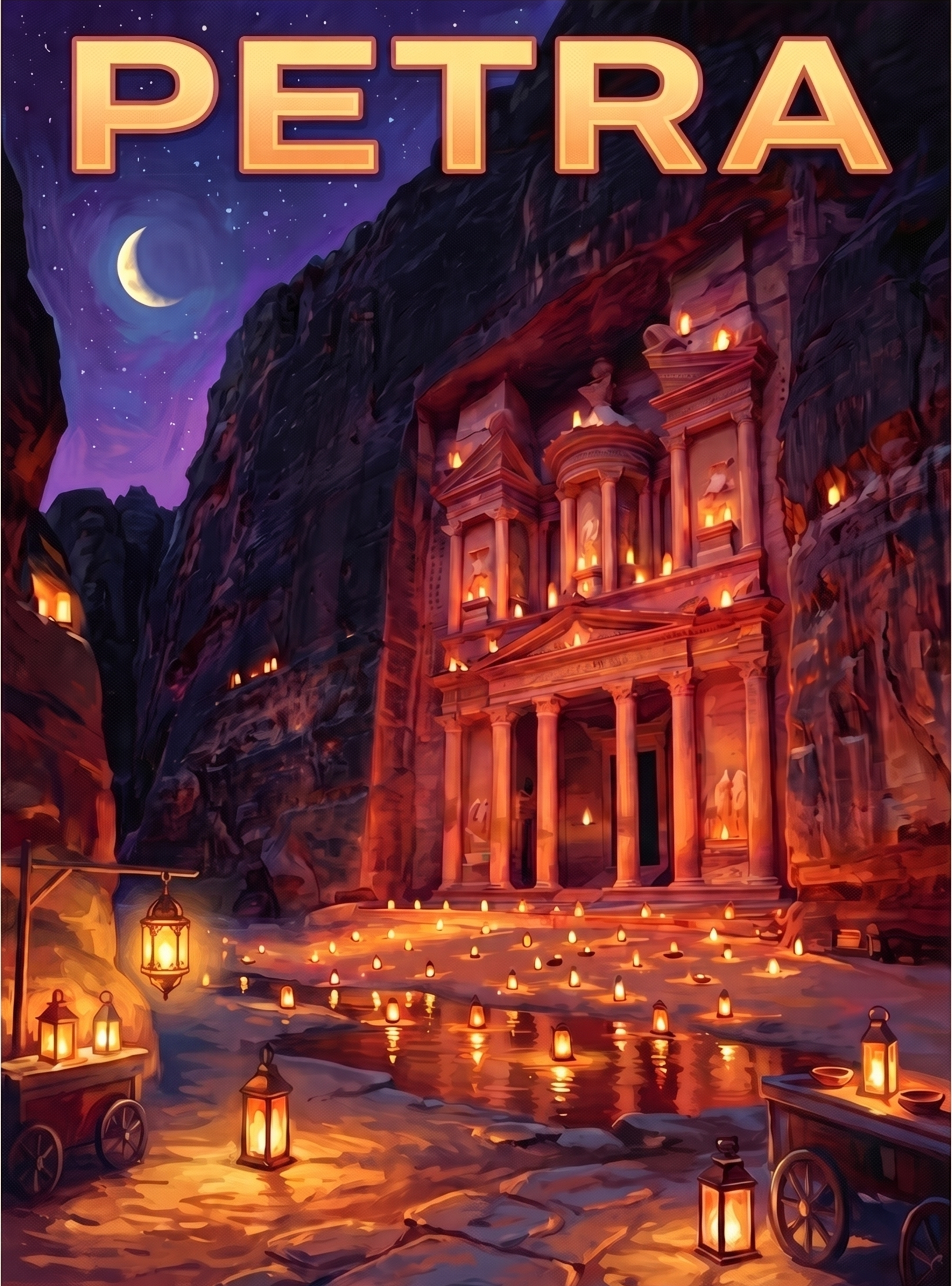 Petra Treasury Candlelight