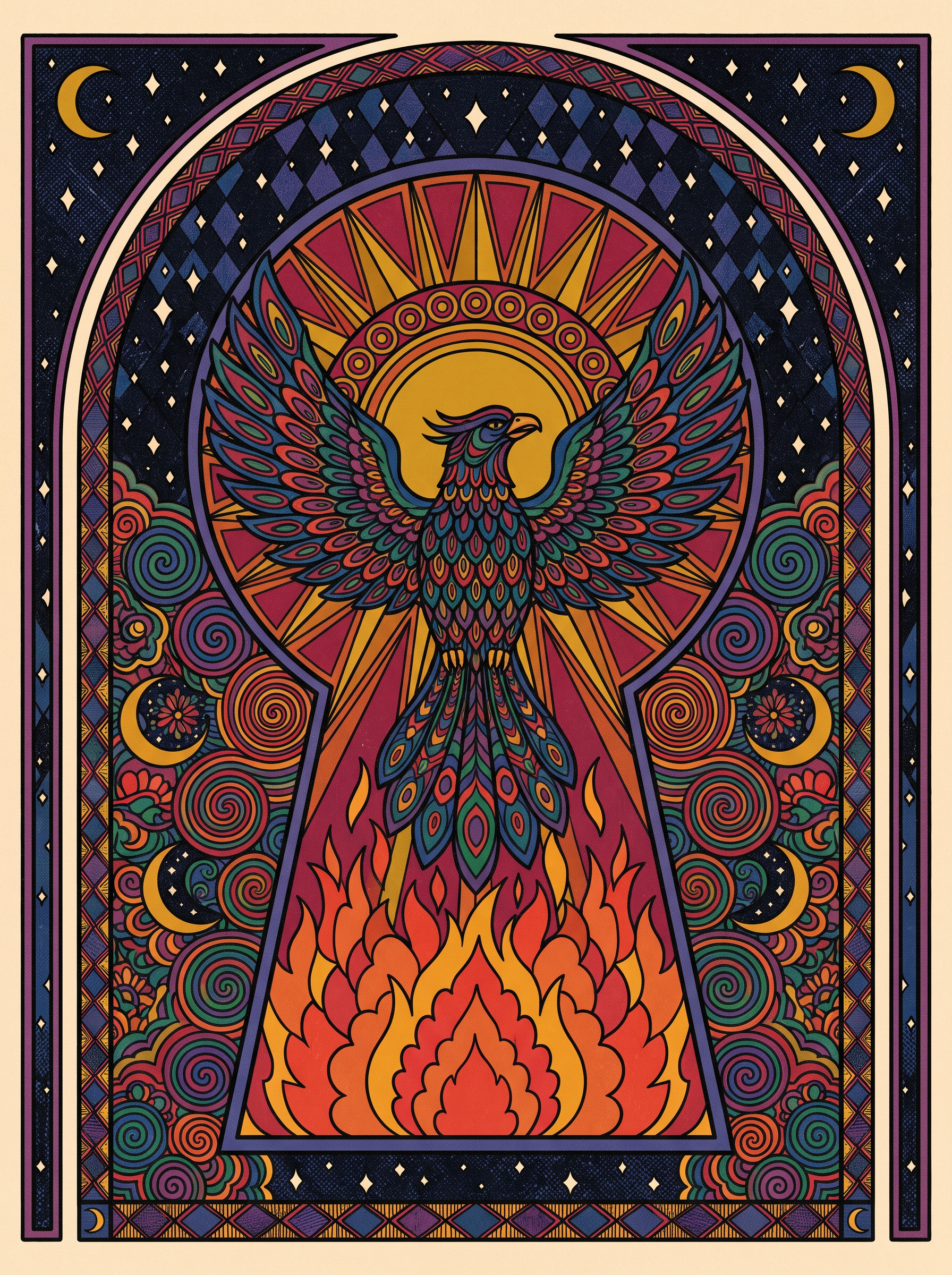 Phoenix Keyhole Flames