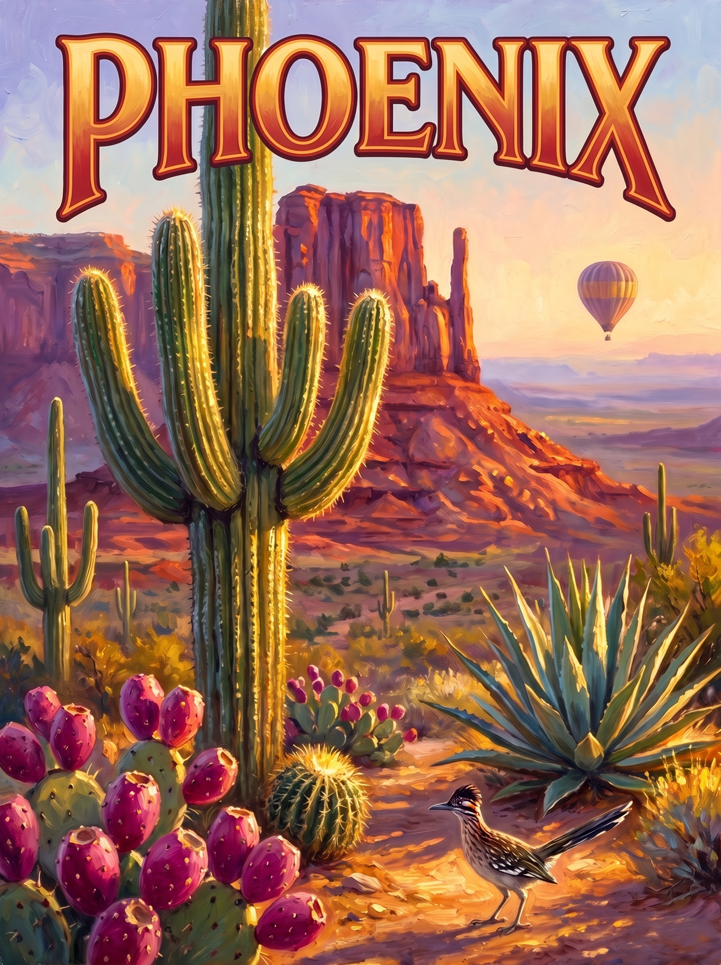 Phoenix Saguaro And Roadrunner