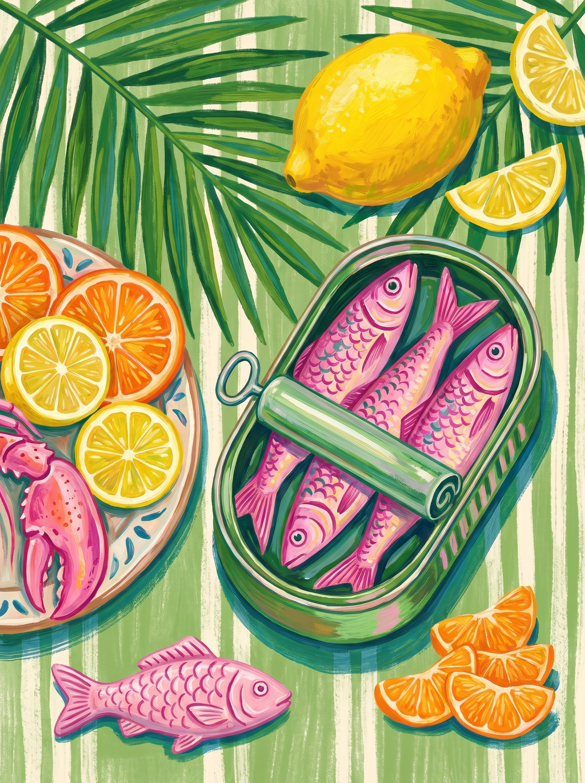 Pink Sardine Tin Citrus