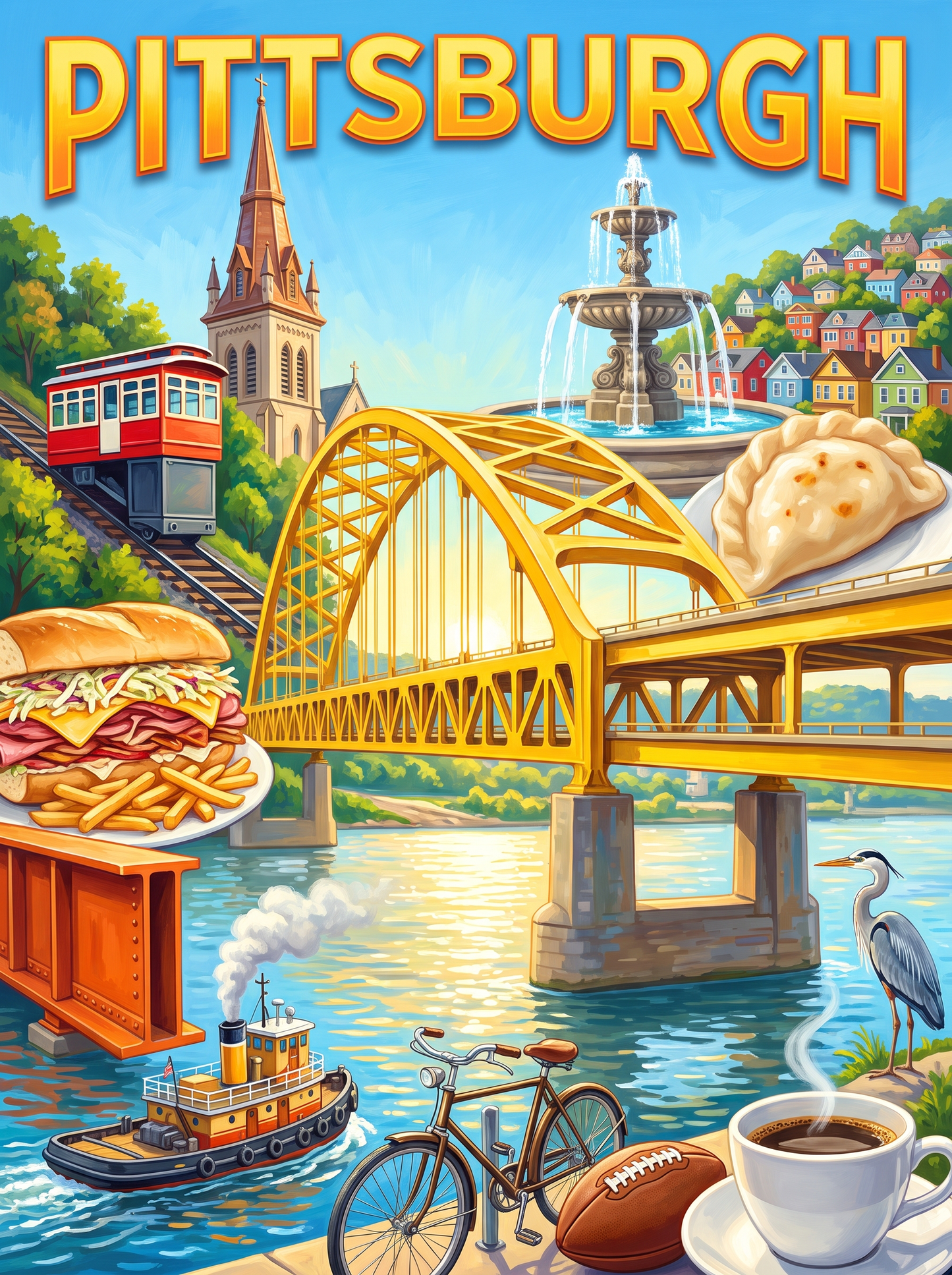 Pittsburgh Yellow Bridge