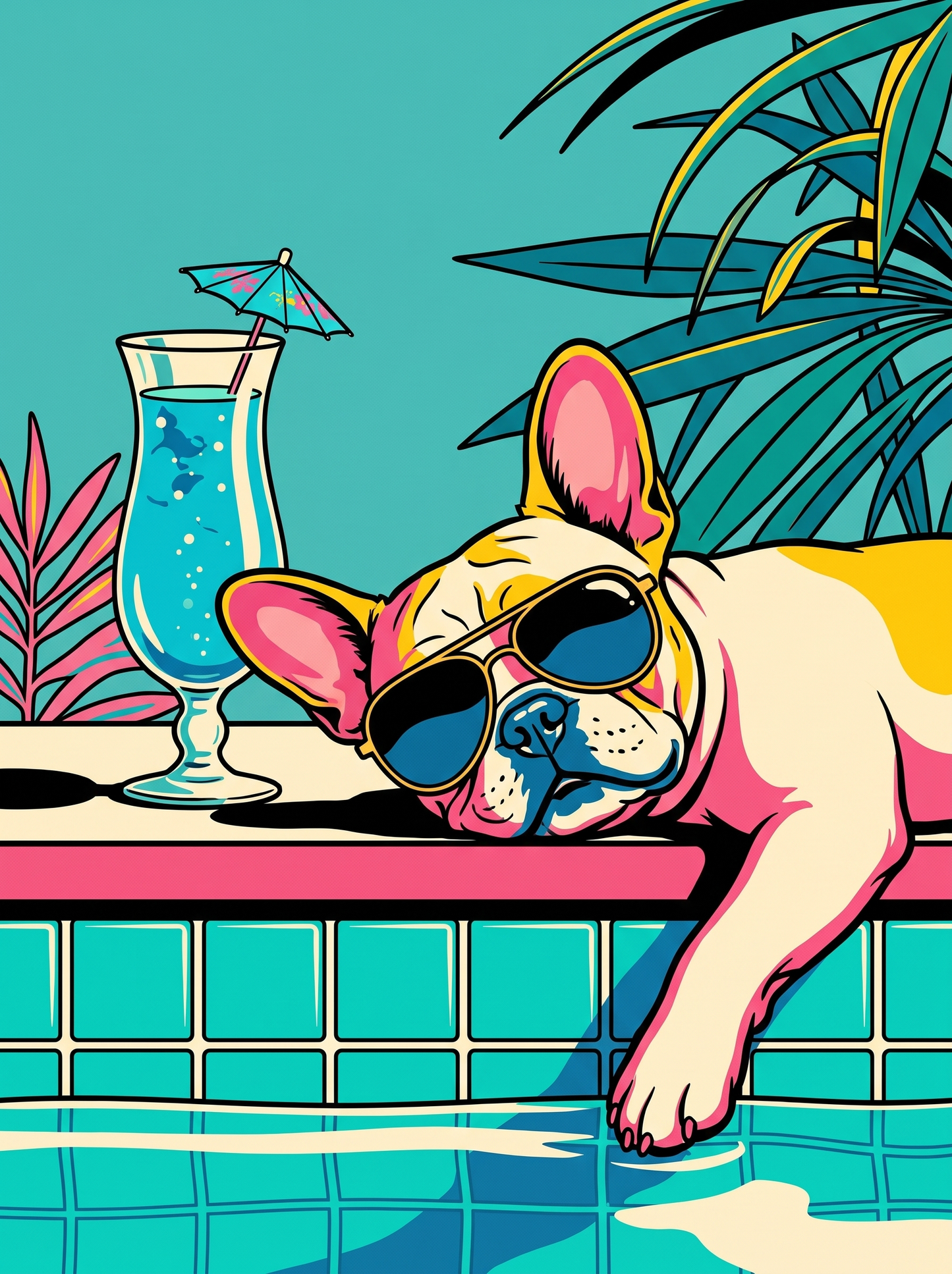 Poolside French Bulldog