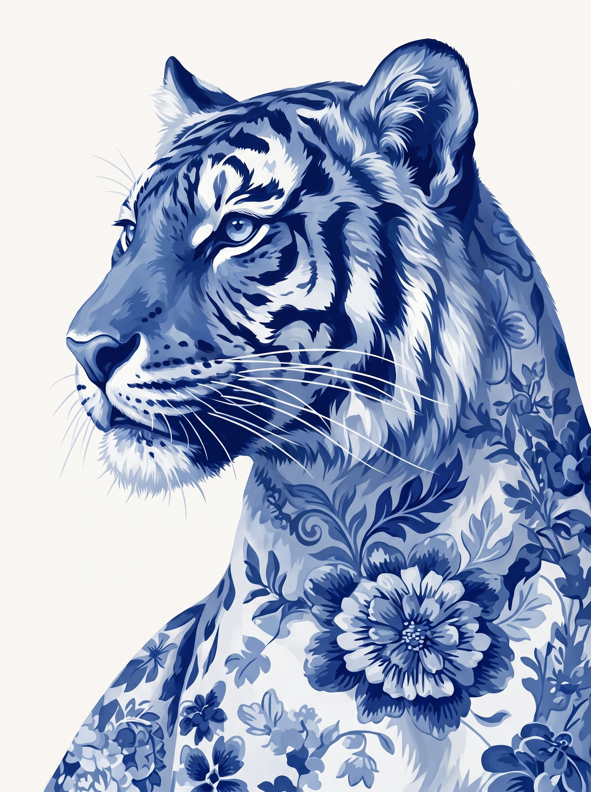 Porcelain Blue Tiger