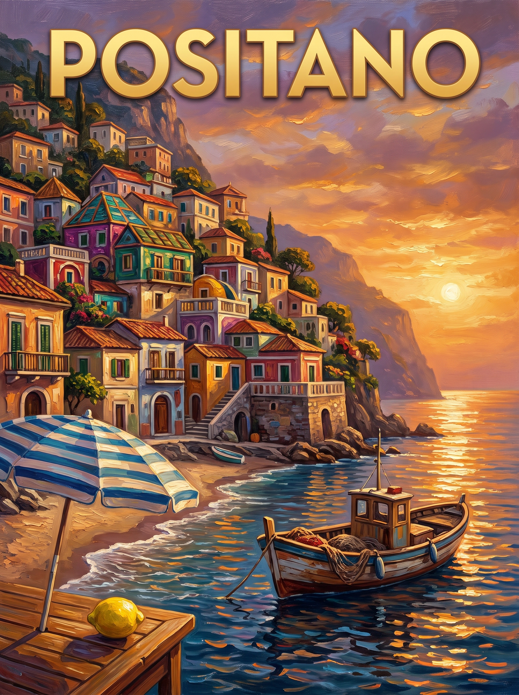 Positano Beach Umbrella