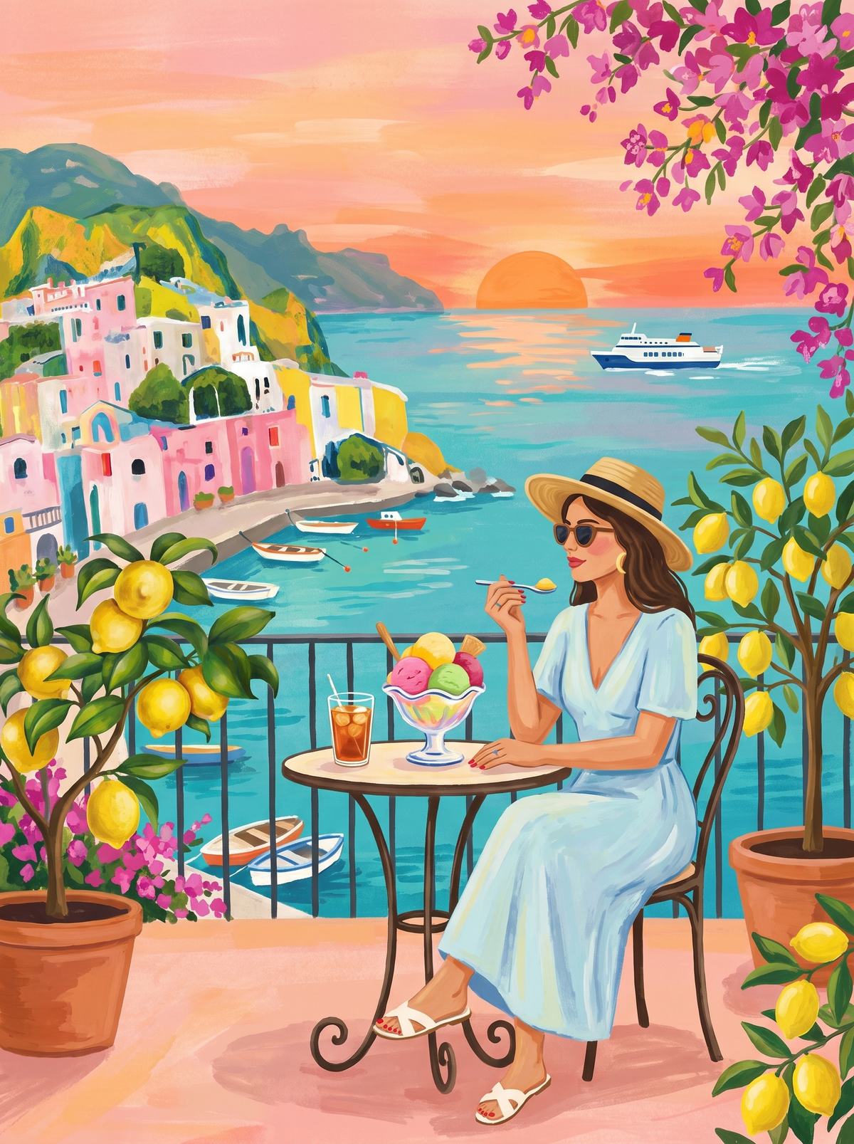 Positano Gelato Sunset