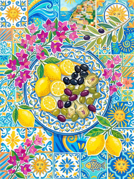 Positano Lemon Platter (150 Color Diamond Painting)