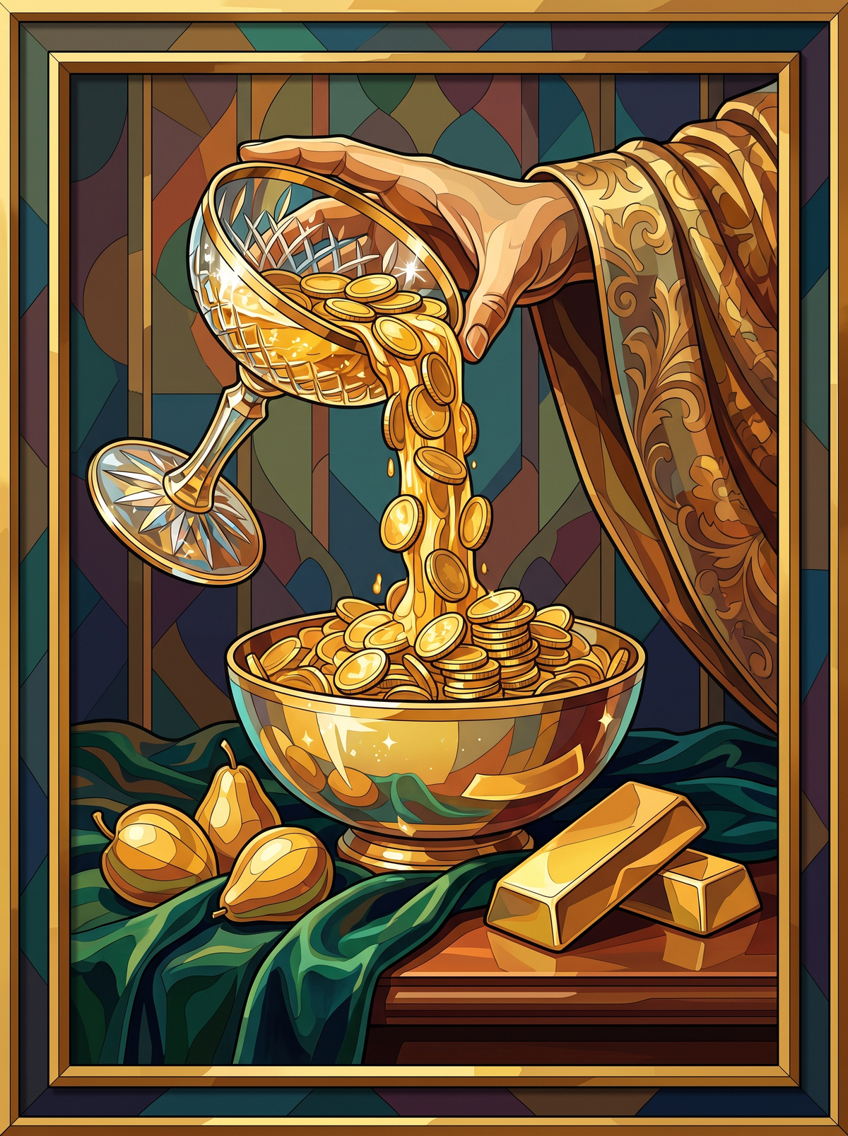 Pouring Golden Coins