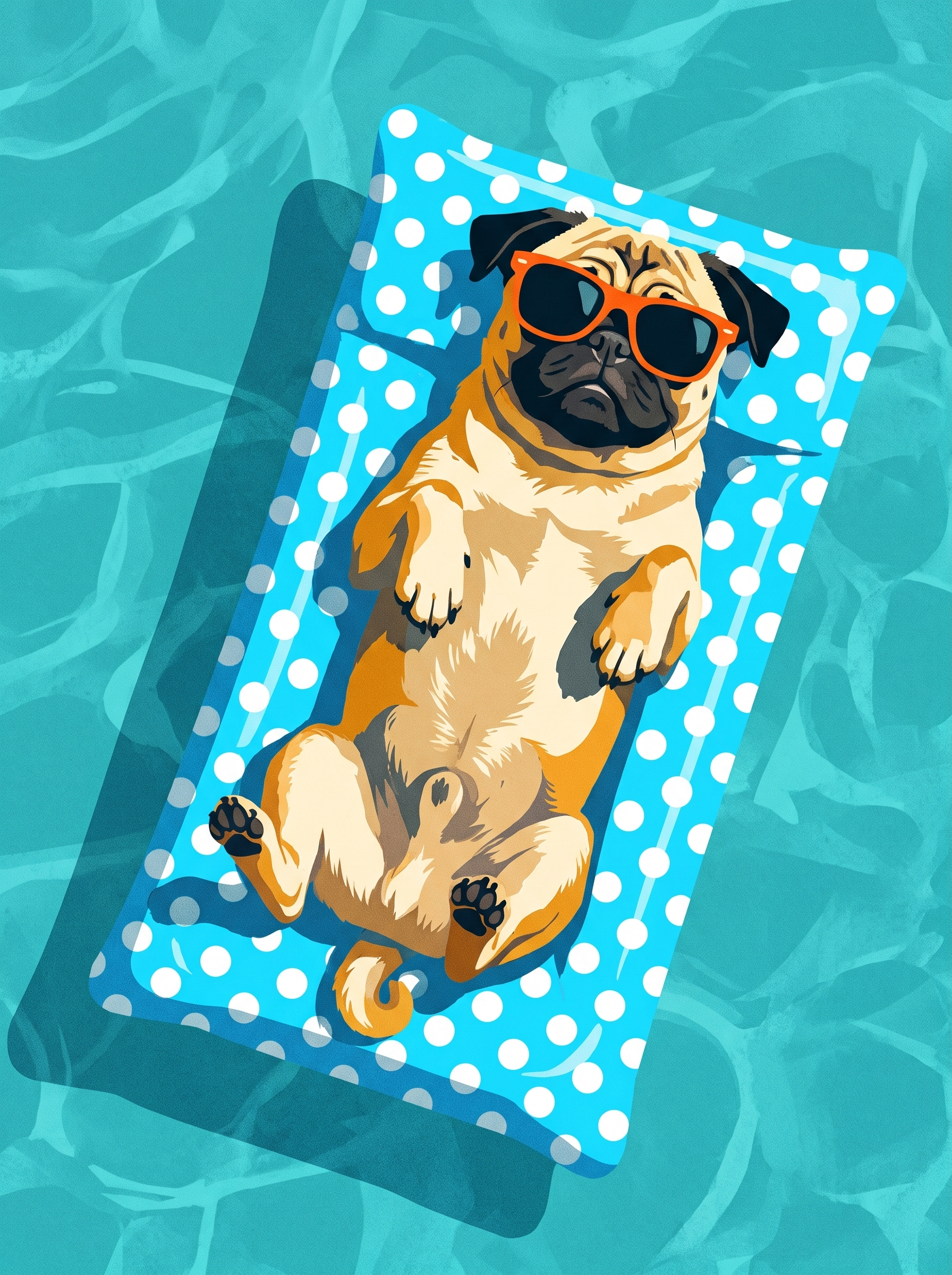 Pug On Polka Lilo
