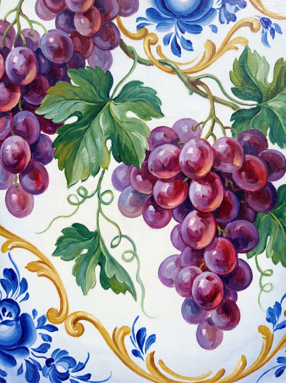 Purple Grape Clusters