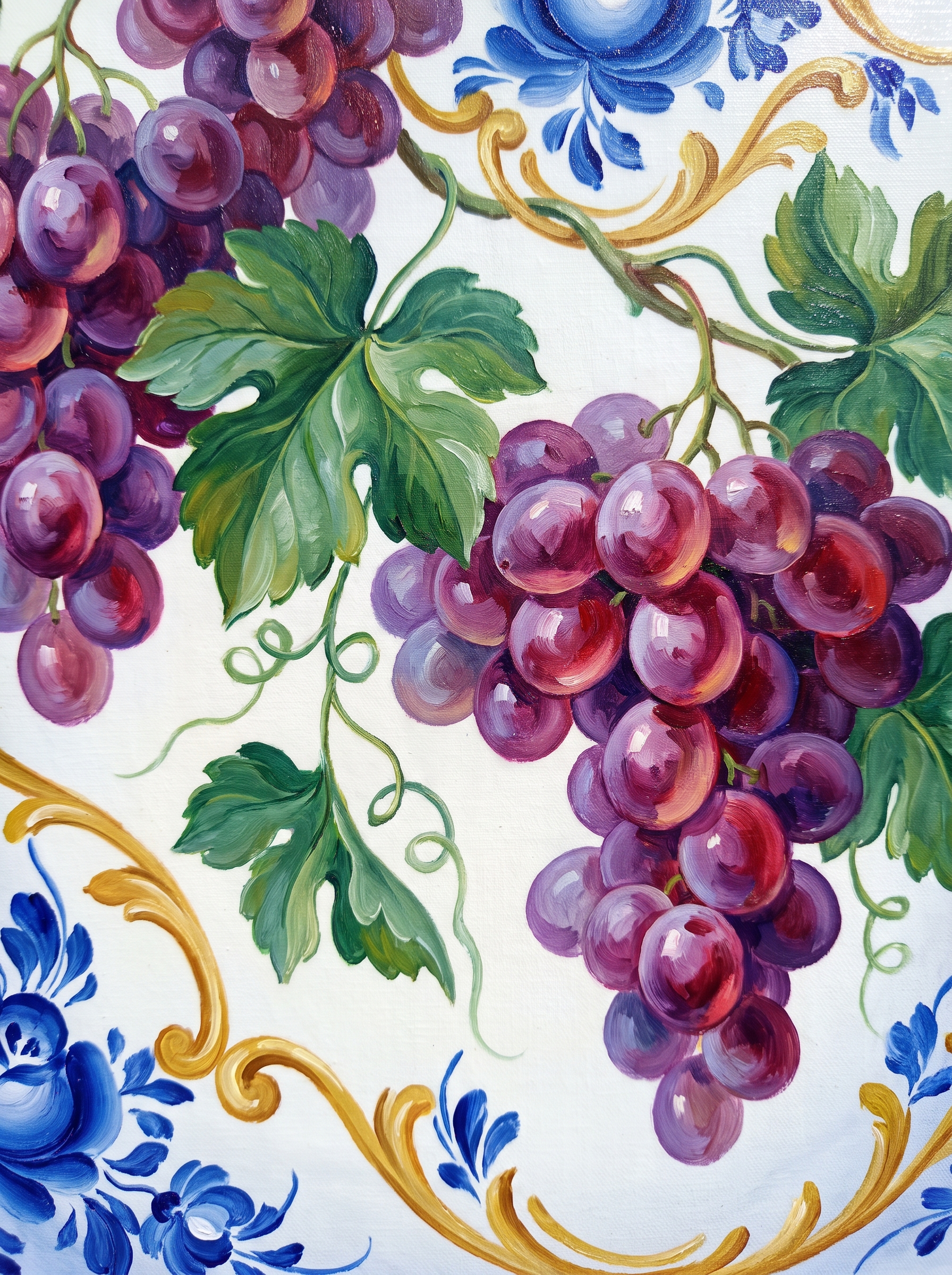 Purple Grape Clusters
