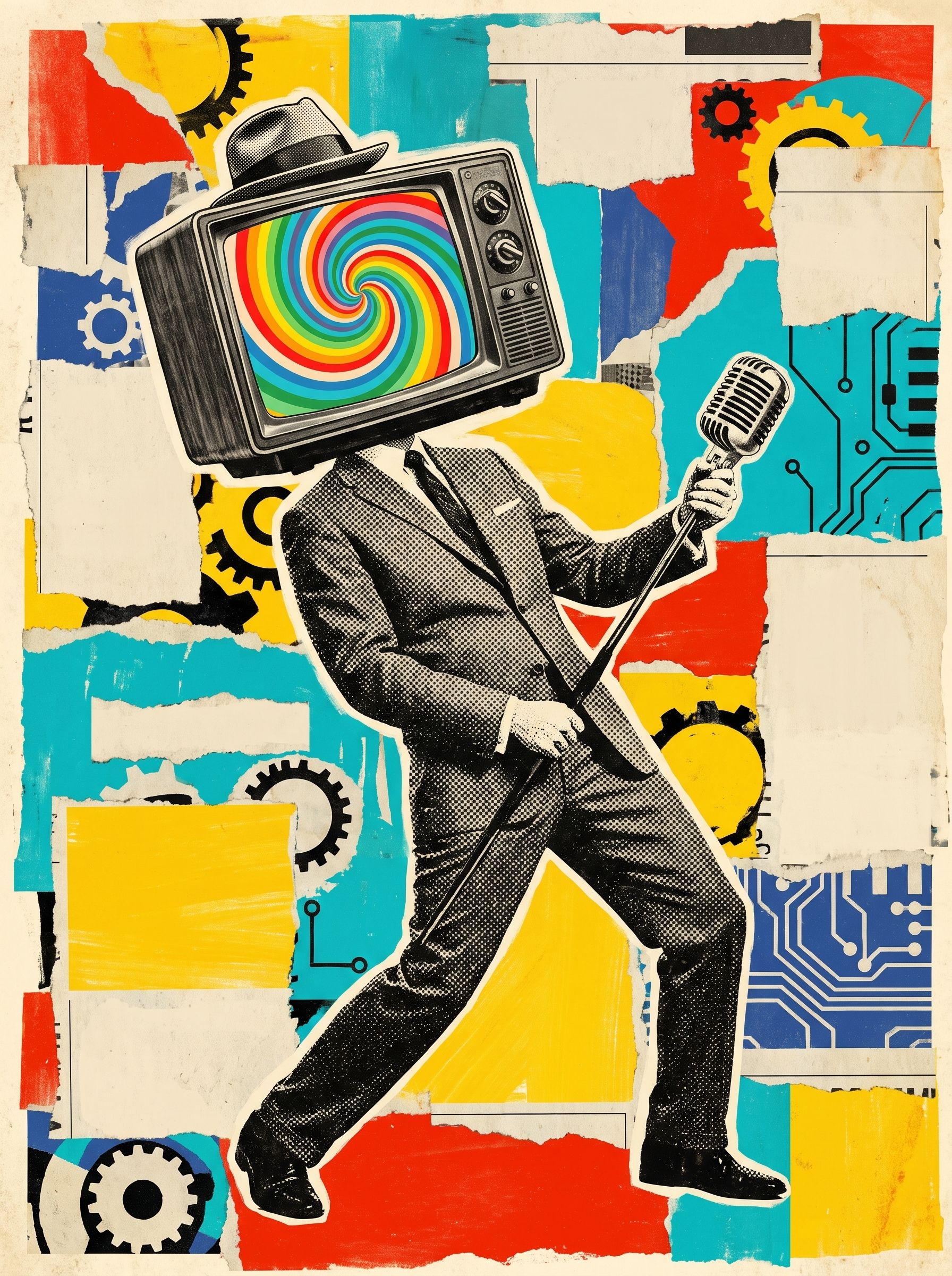 Rainbow Swirl TV Crooner