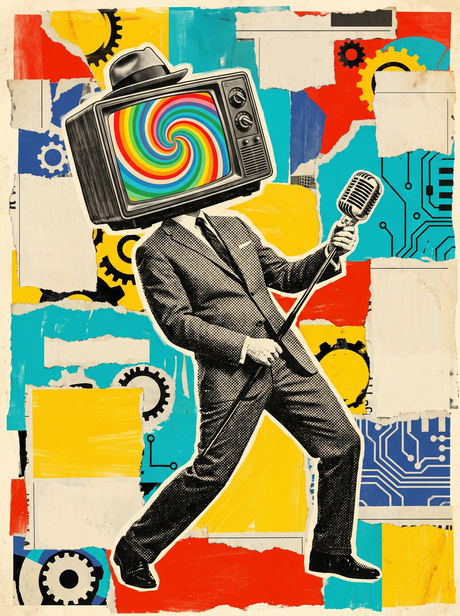 Rainbow Swirl TV Crooner
