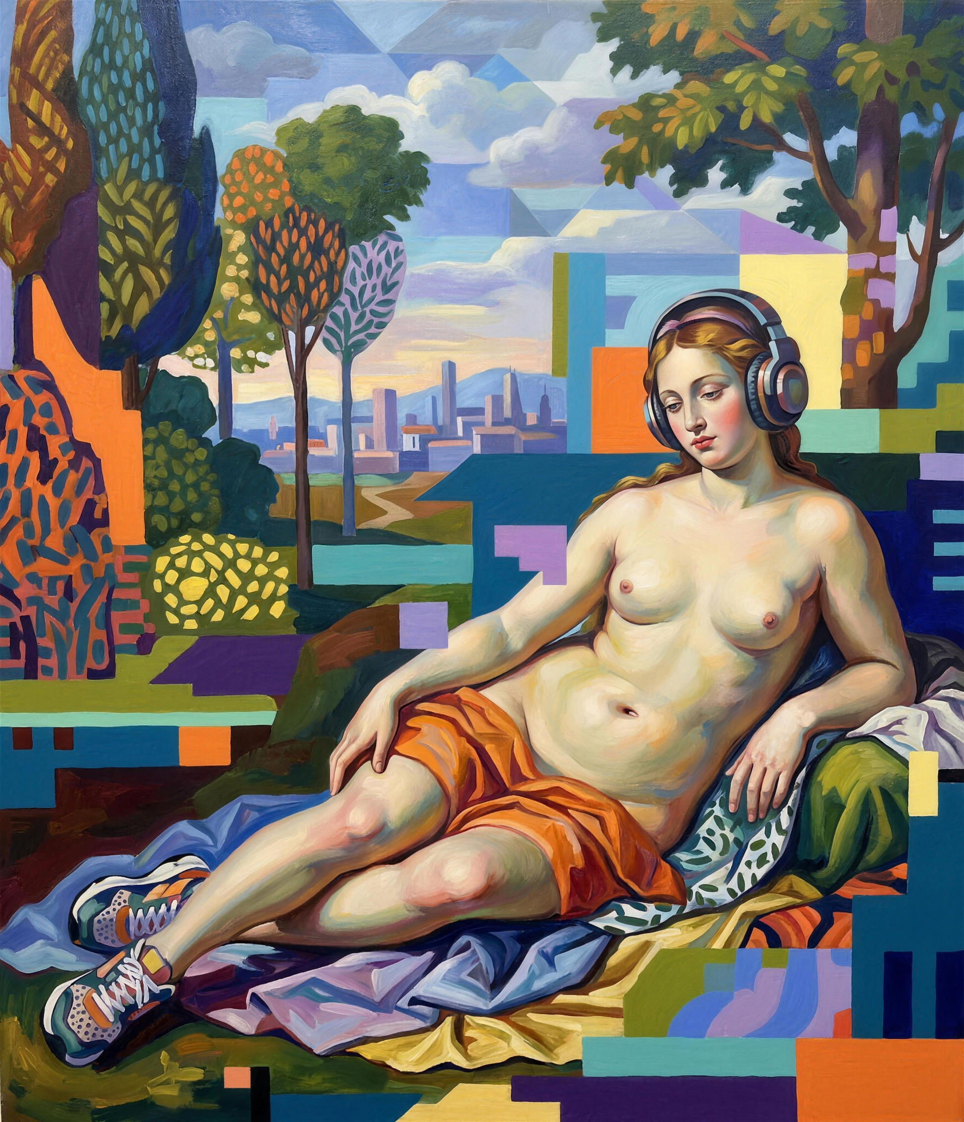 Reclining Venus In Sneakers