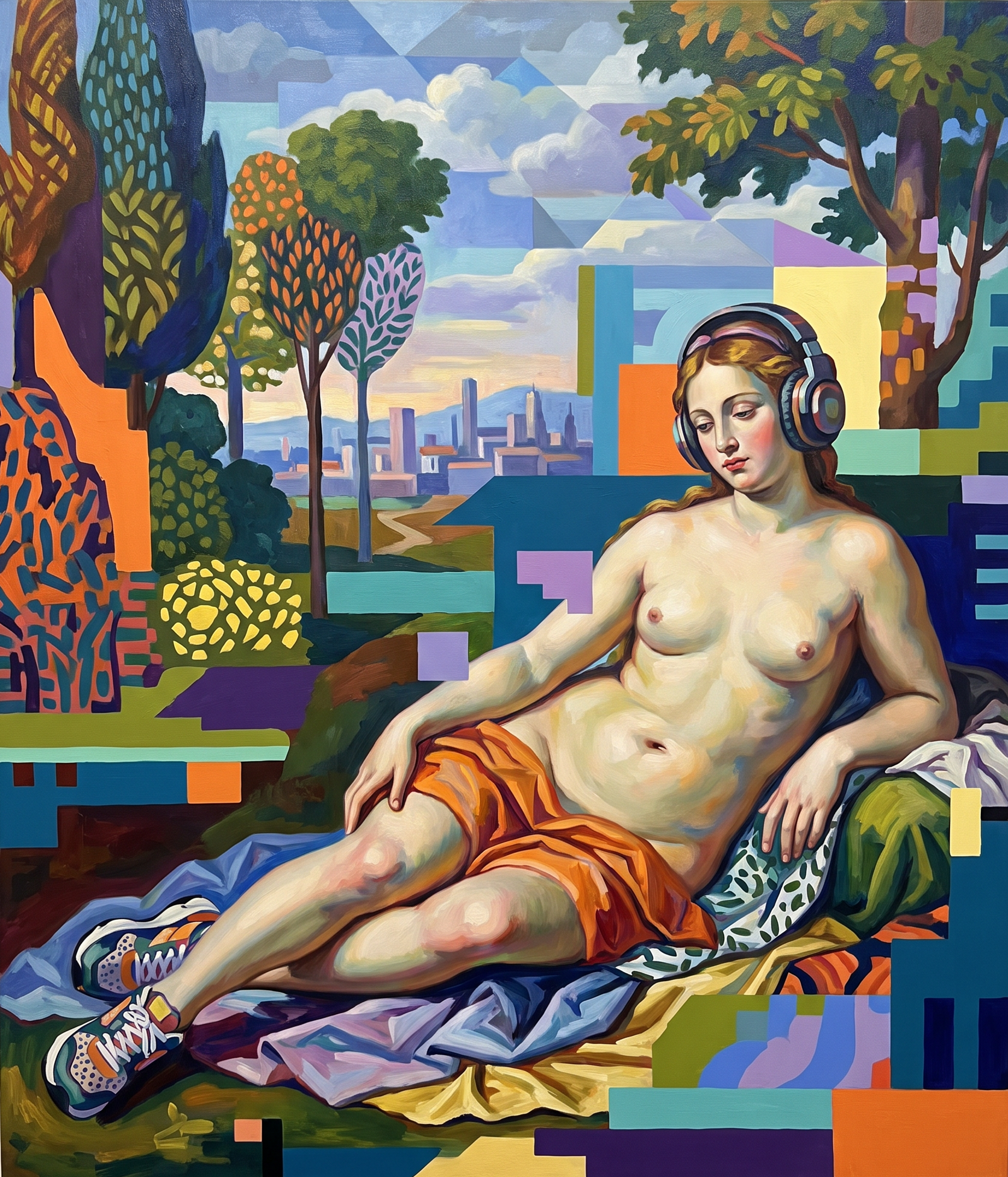 Reclining Venus In Sneakers