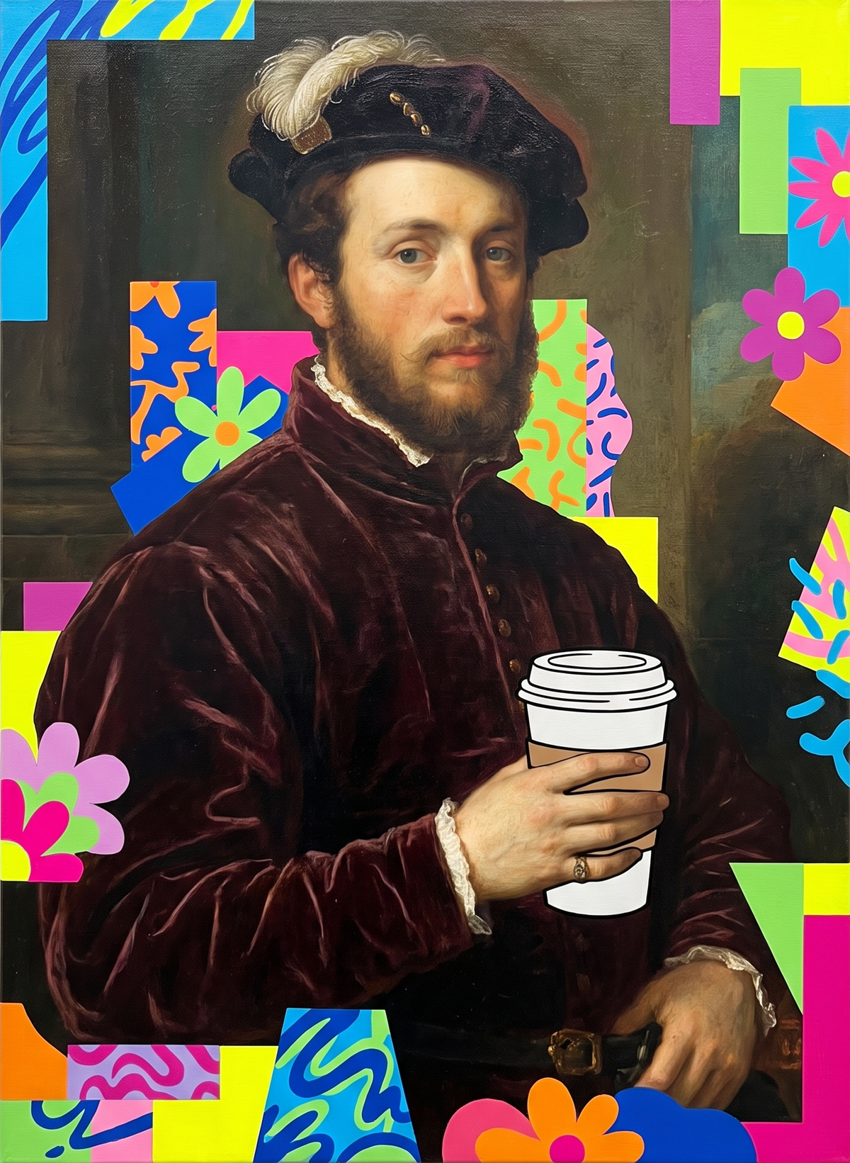 Renaissance Man With Coffee